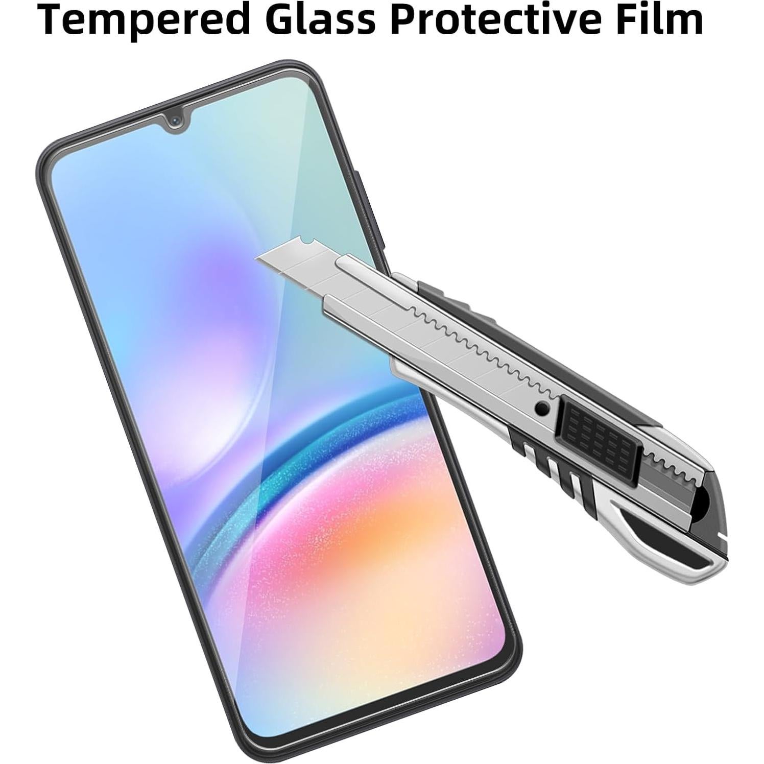 Paquete de 4 Protectores de Pantalla Vidrio Templado iCsapr para Samsung Galaxy A05s/A05