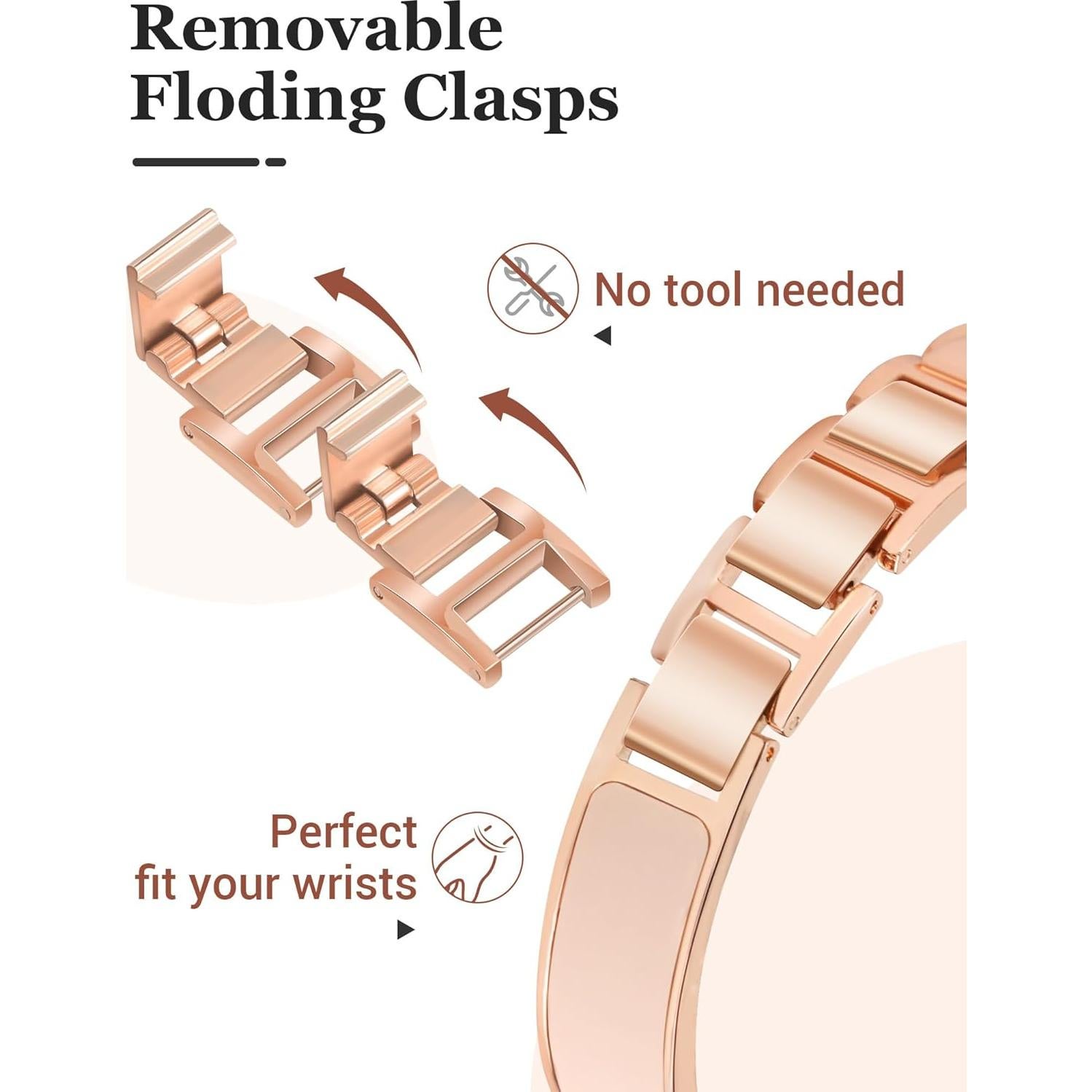 Banda de Reloj Slim Oro Rosa Newlibery para Apple Watch 38-42mm