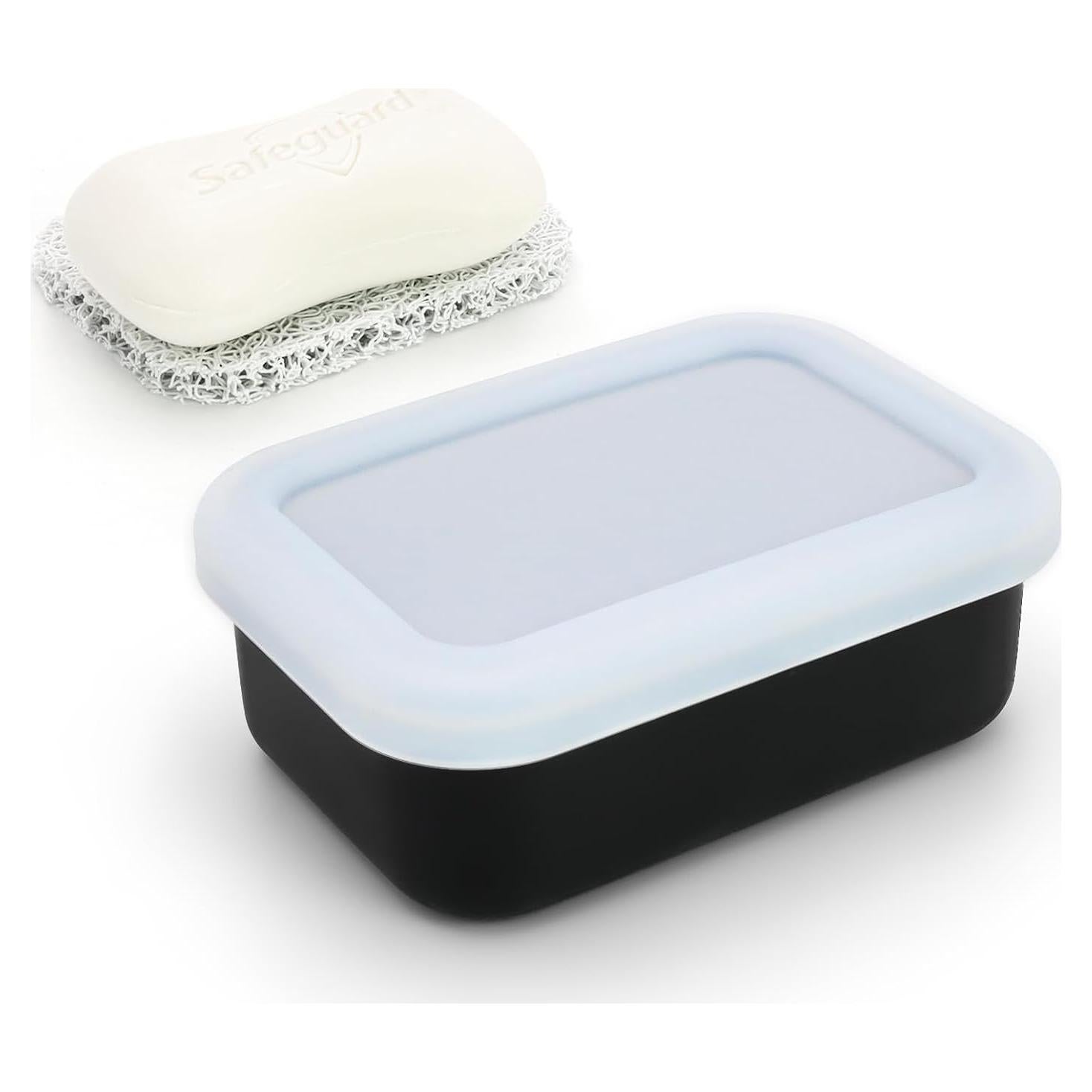 Caja de Jabón Ozner de Silicona a Prueba de Fugas - Negro