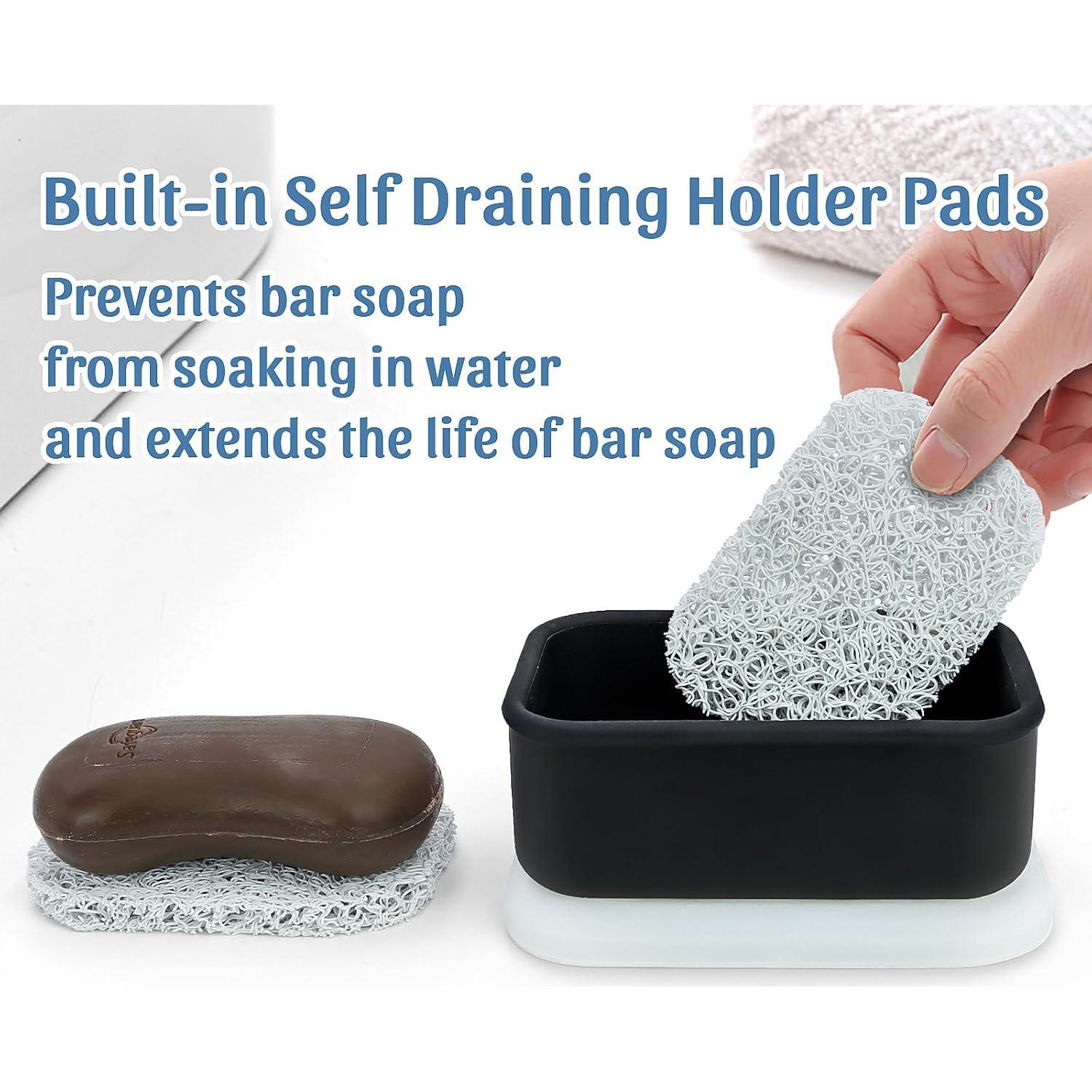 Caja de Jabón Ozner de Silicona a Prueba de Fugas - Negro