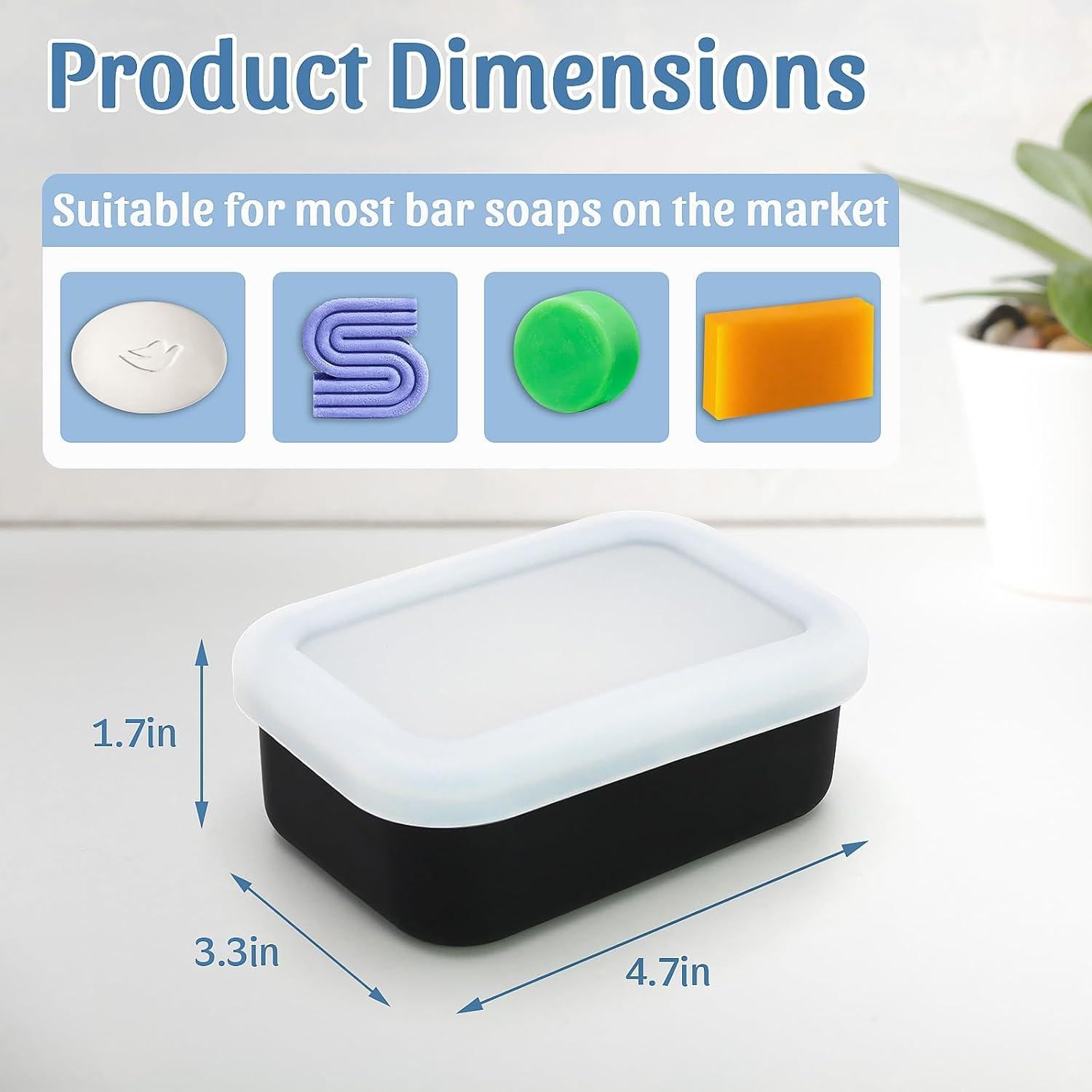 Caja de Jabón Ozner de Silicona a Prueba de Fugas - Negro