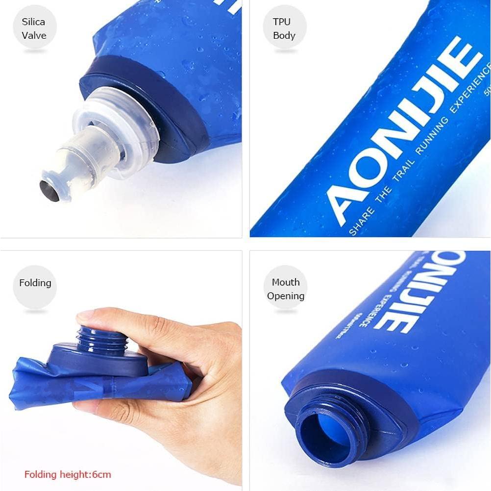 Botellas de Agua Suaves AONIJIE 250ml Plegables para Deportes