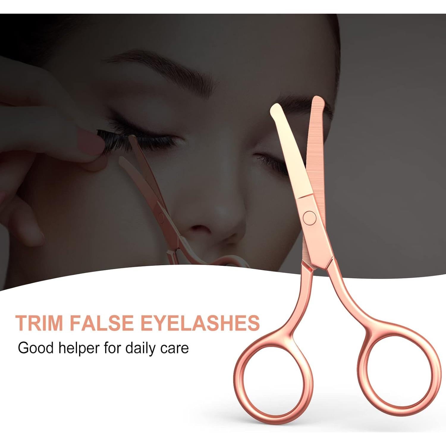 Tijeras Pequeñas AsonTao para Cejas y Vello Nasal - Dorado