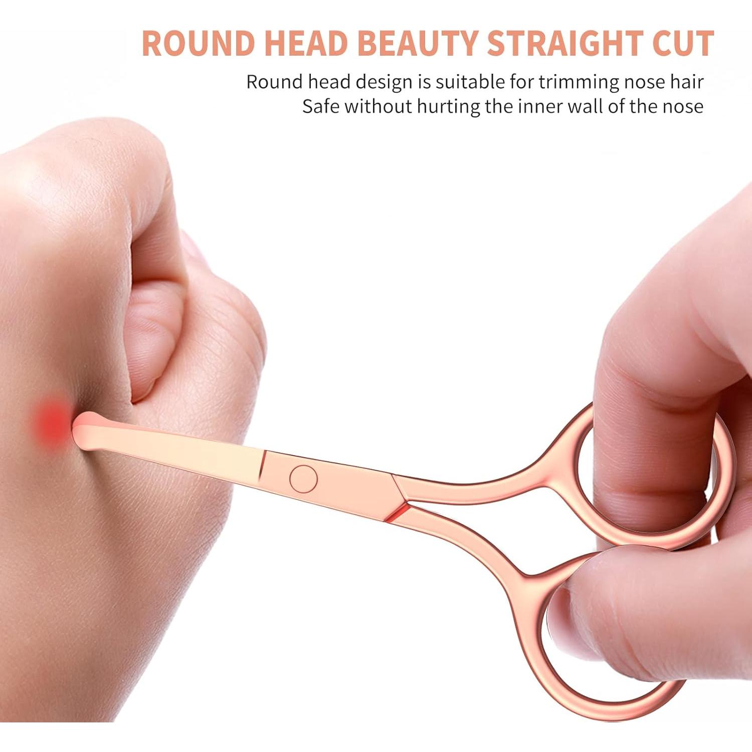 Tijeras Pequeñas AsonTao para Cejas y Vello Nasal - Dorado