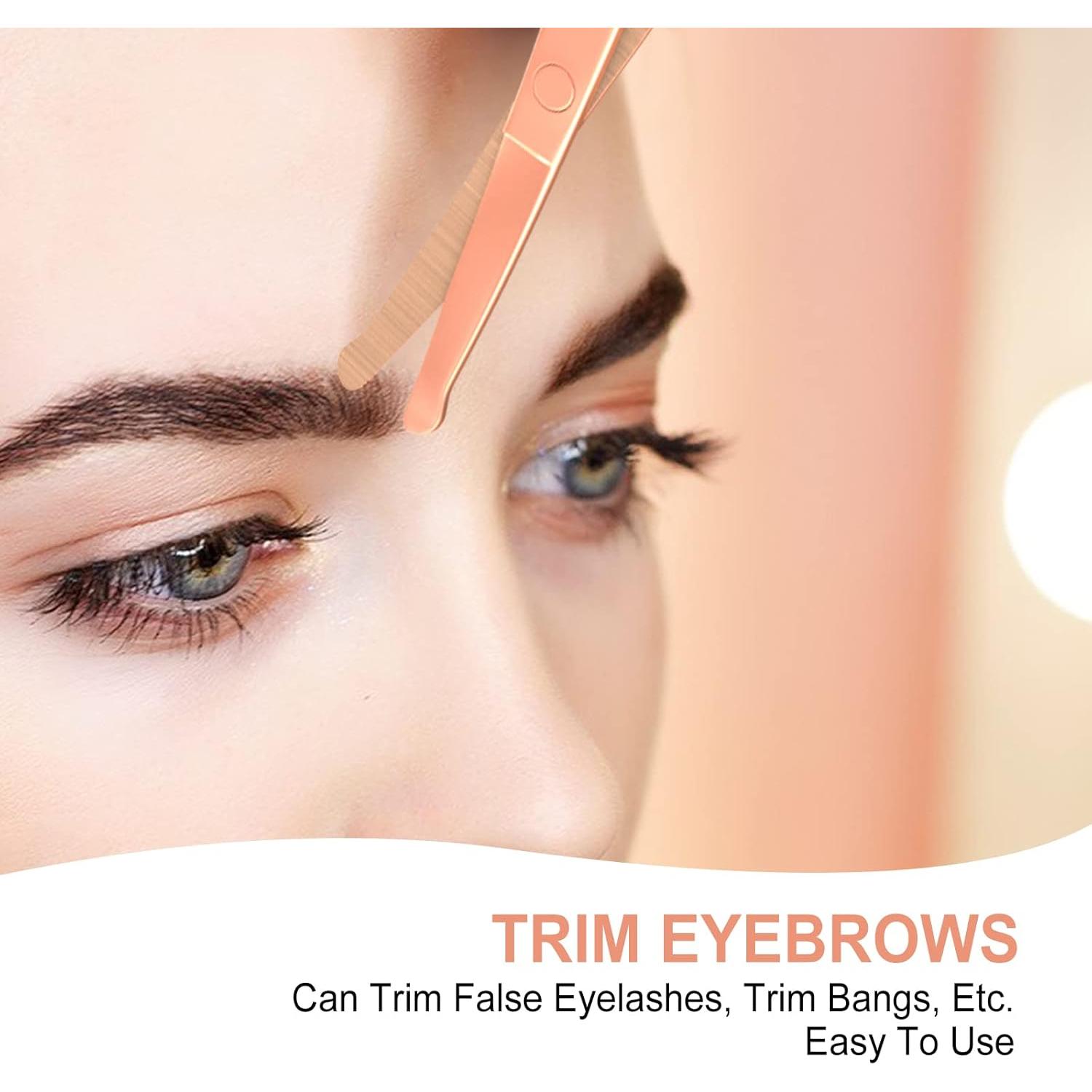 Tijeras Pequeñas AsonTao para Cejas y Vello Nasal - Dorado