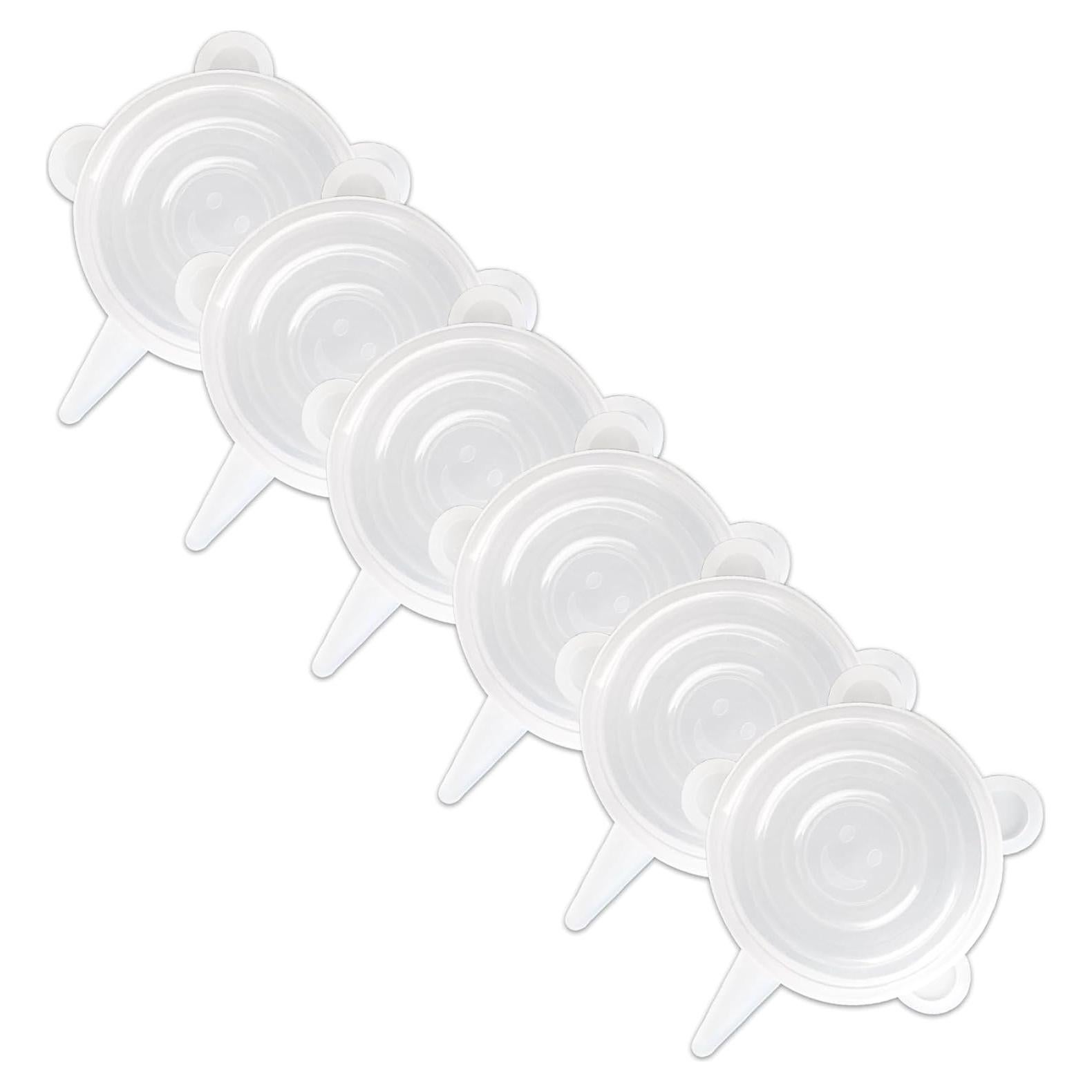 Tapas de Silicona Estirables Boozyer 6 Pcs 6.5cm Reutilizables