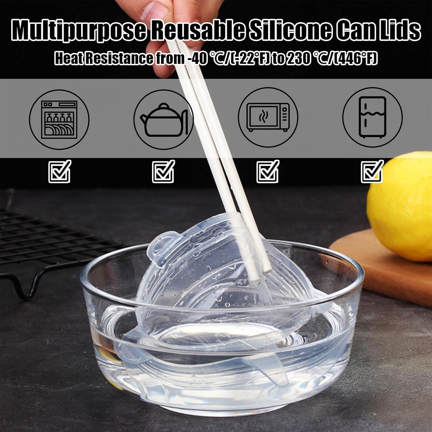 Tapas de Silicona Estirables Boozyer 6 Pcs 6.5cm Reutilizables