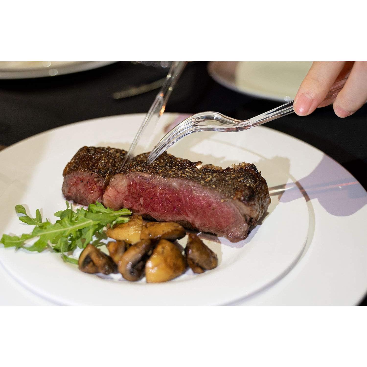 Cuchillos Desechables Transparentes POSATE - 100 Unidades