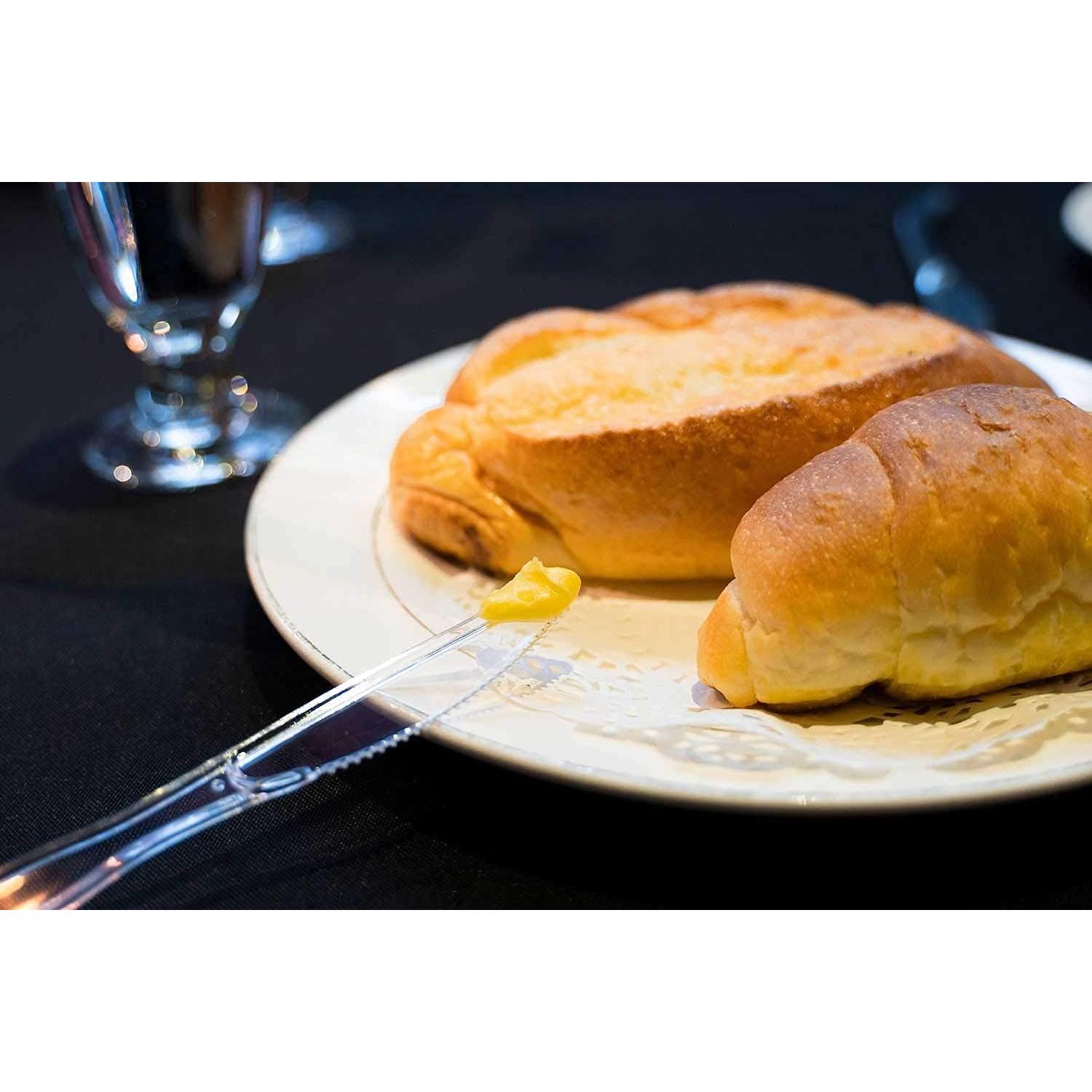 Cuchillos Desechables Transparentes POSATE - 100 Unidades