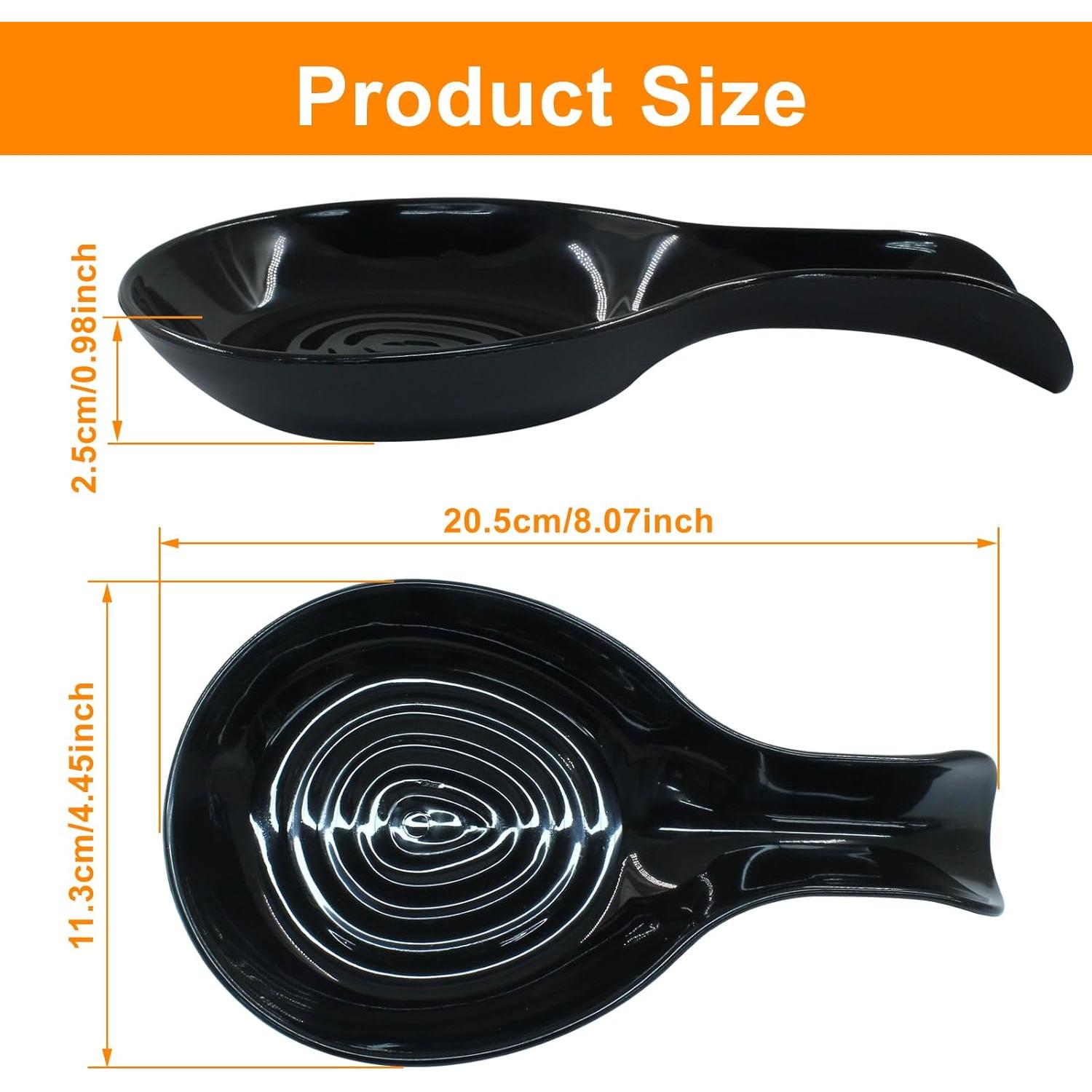 Soportes para Cucharas de Plástico PHITUODA - 2 Unidades Negro