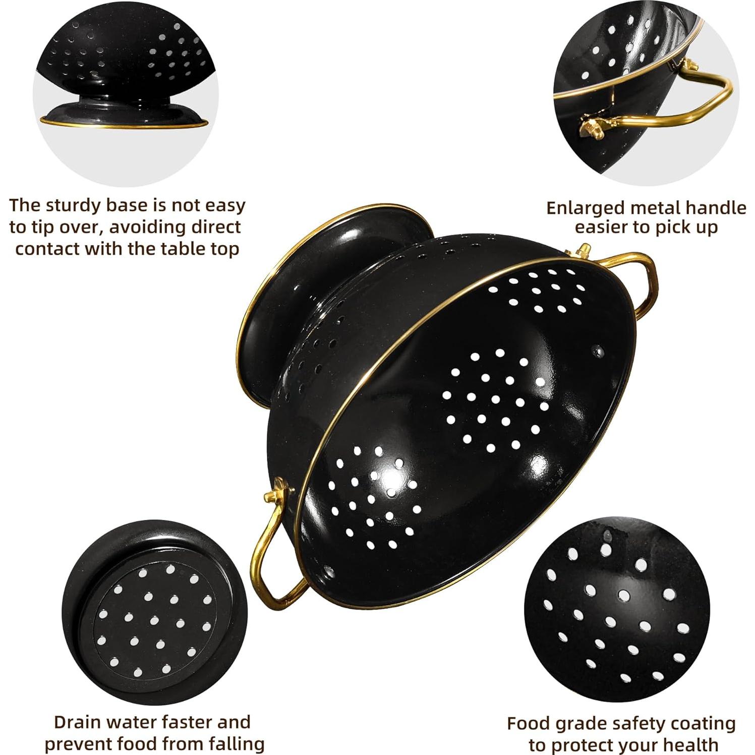 Set de Coladores de Metal BeFare 2 Piezas 3 y 5 Cuartos