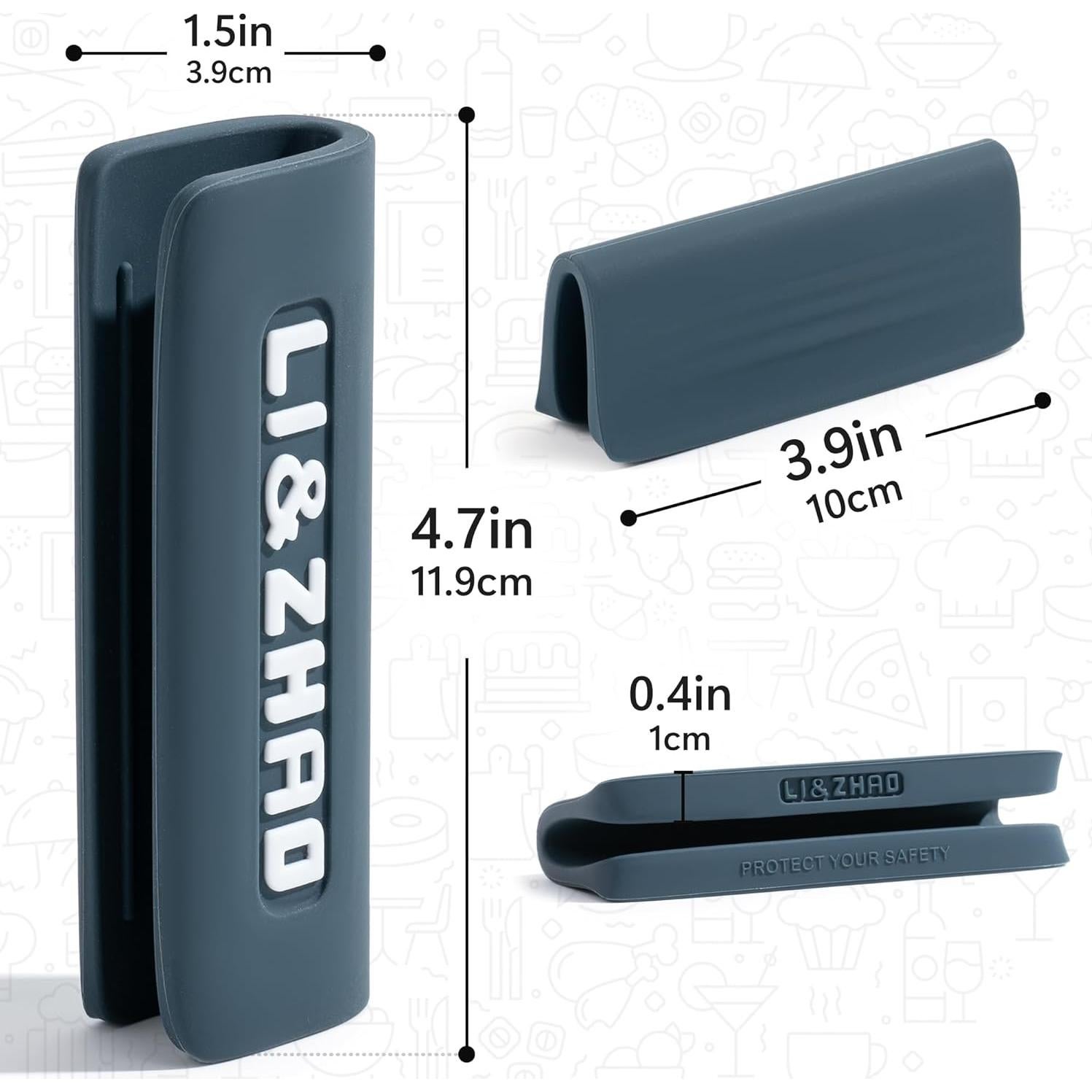 Cubierta de Mango de Silicona Li & Zhao - 3 Piezas Antideslizante