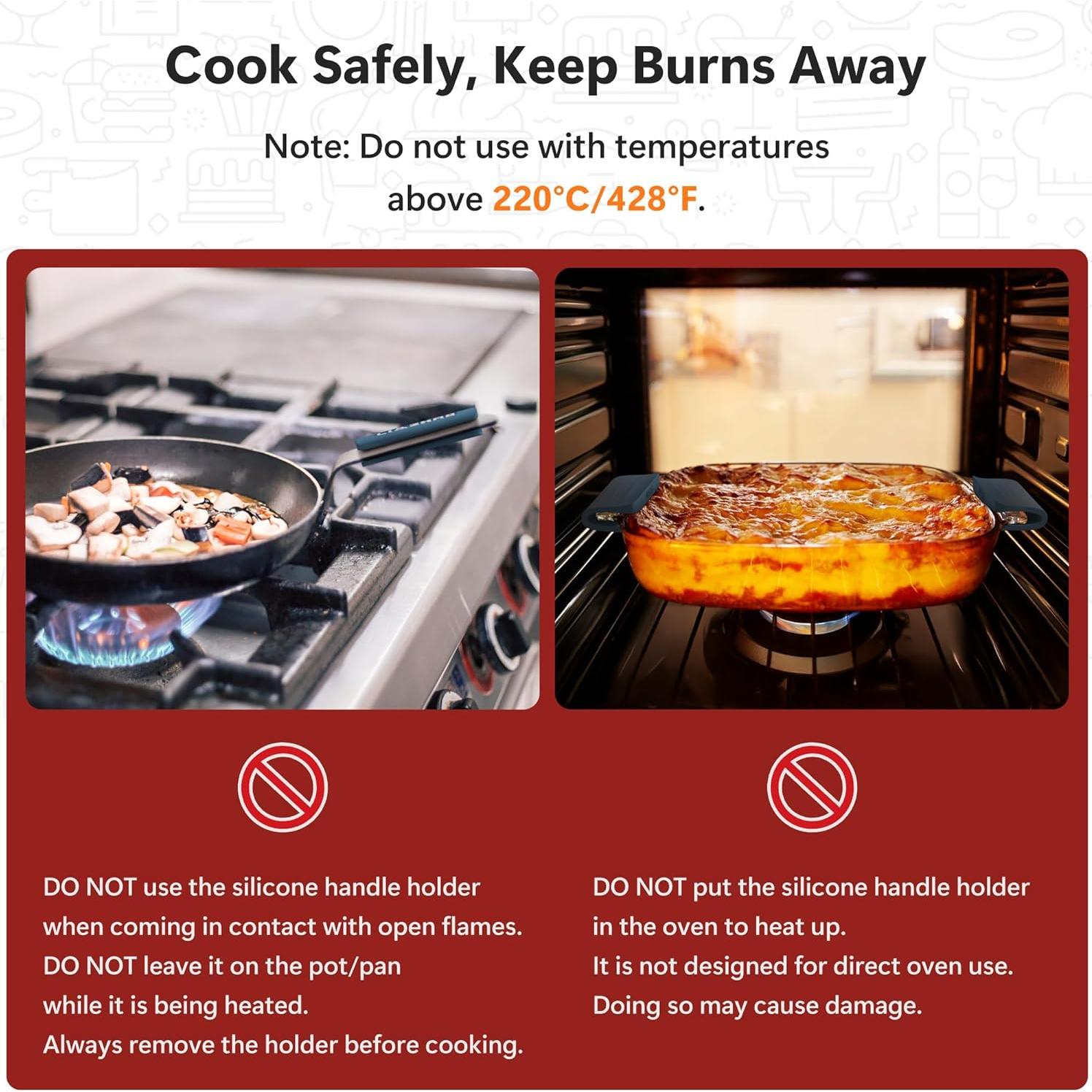 Cubierta de Mango de Silicona Li & Zhao - 3 Piezas Antideslizante