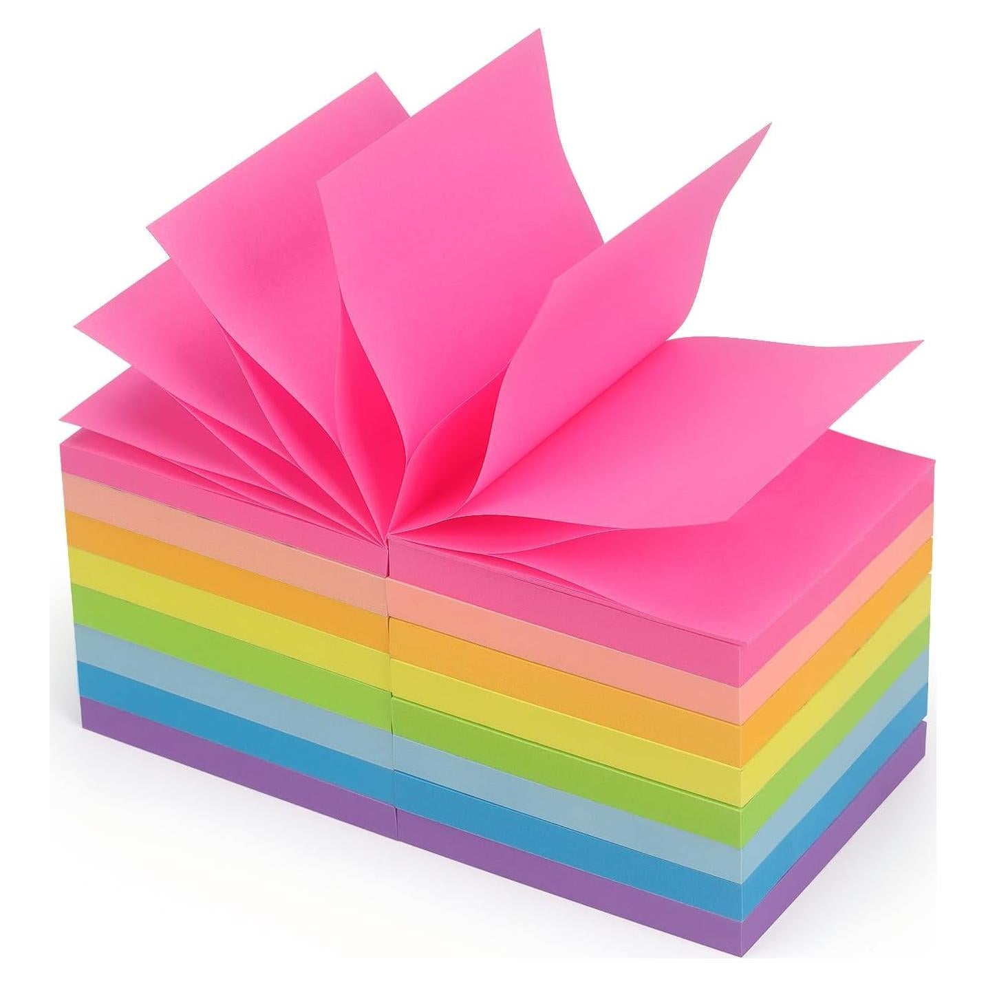 Notas Adhesivas Pop Up Phthdoty 3x3 cm 16 Colores Brillantes