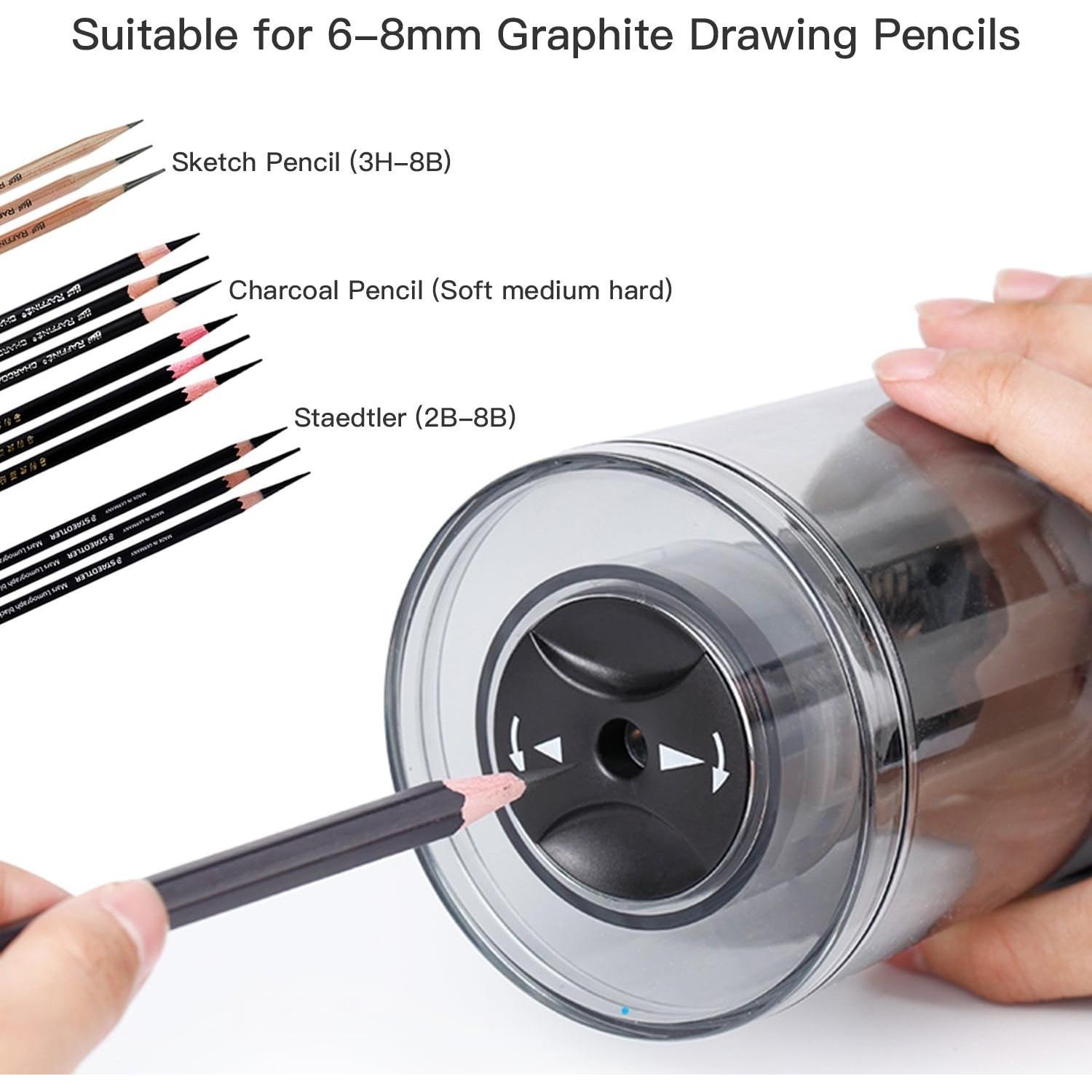 Sacapuntas Eléctrico Recargable AFMAT para Lápices de Arte 8-25mm