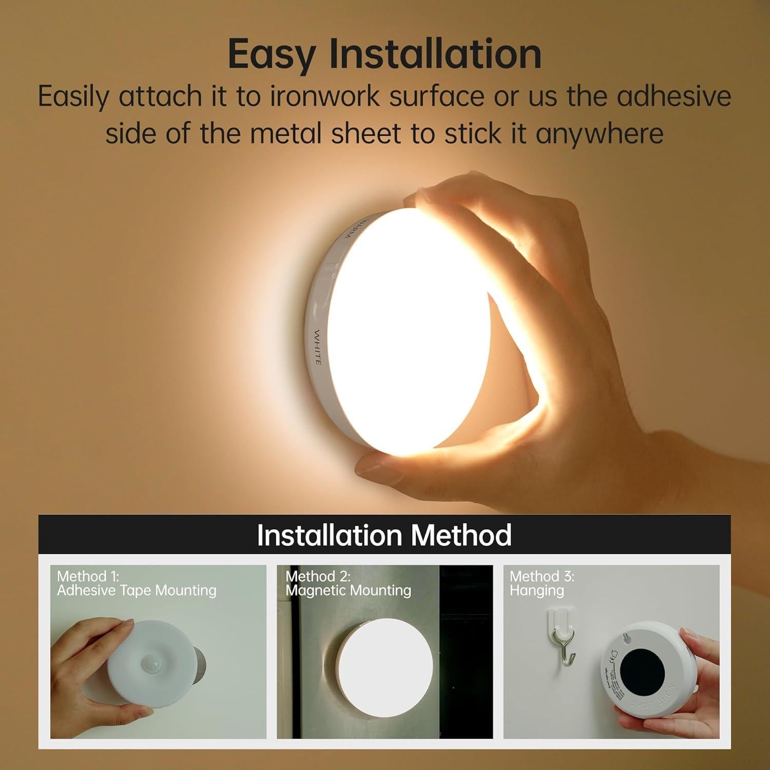 Luces Puck Homelist con Control Remoto - 6 Luces Nocturnas Recargables