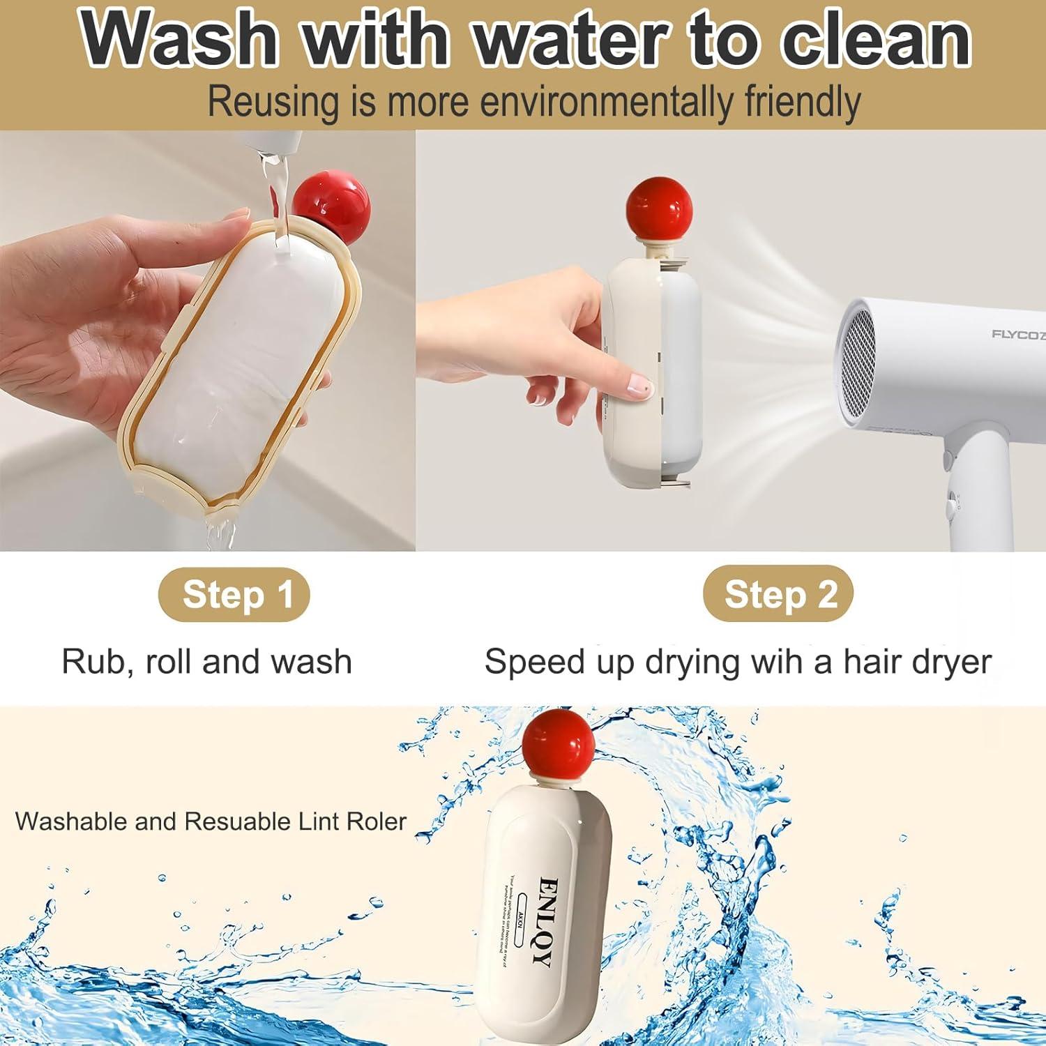 Rodillo para Pelusa Ecológico ZEKURAPA 2 en 1 Lavable