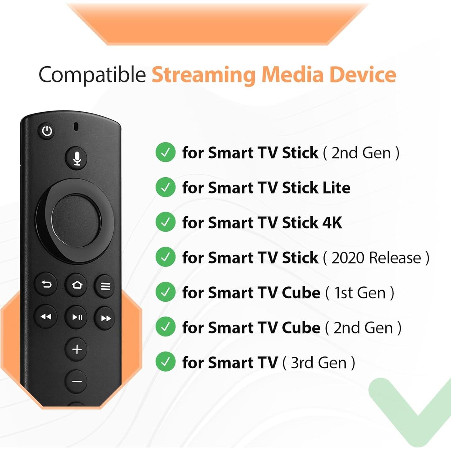 Control Remoto por Voz TGHCP 2da Gen para Smart TV y Fire Stick