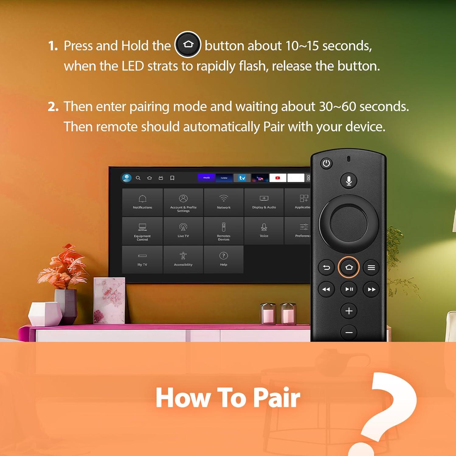 Control Remoto por Voz TGHCP 2da Gen para Smart TV y Fire Stick