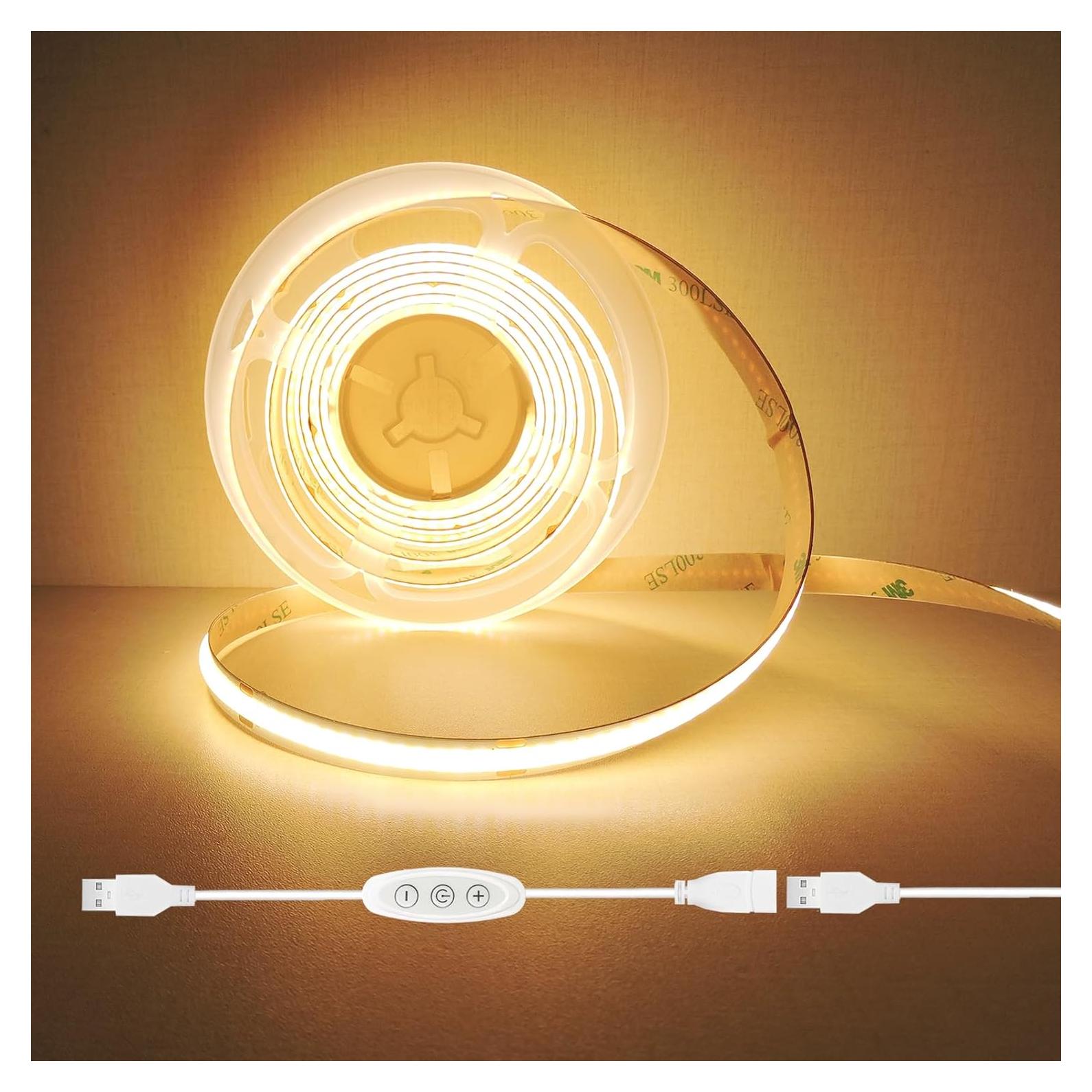 Tira de Luz LED USB GXILEE 1.83m 10W 3000K Regulable