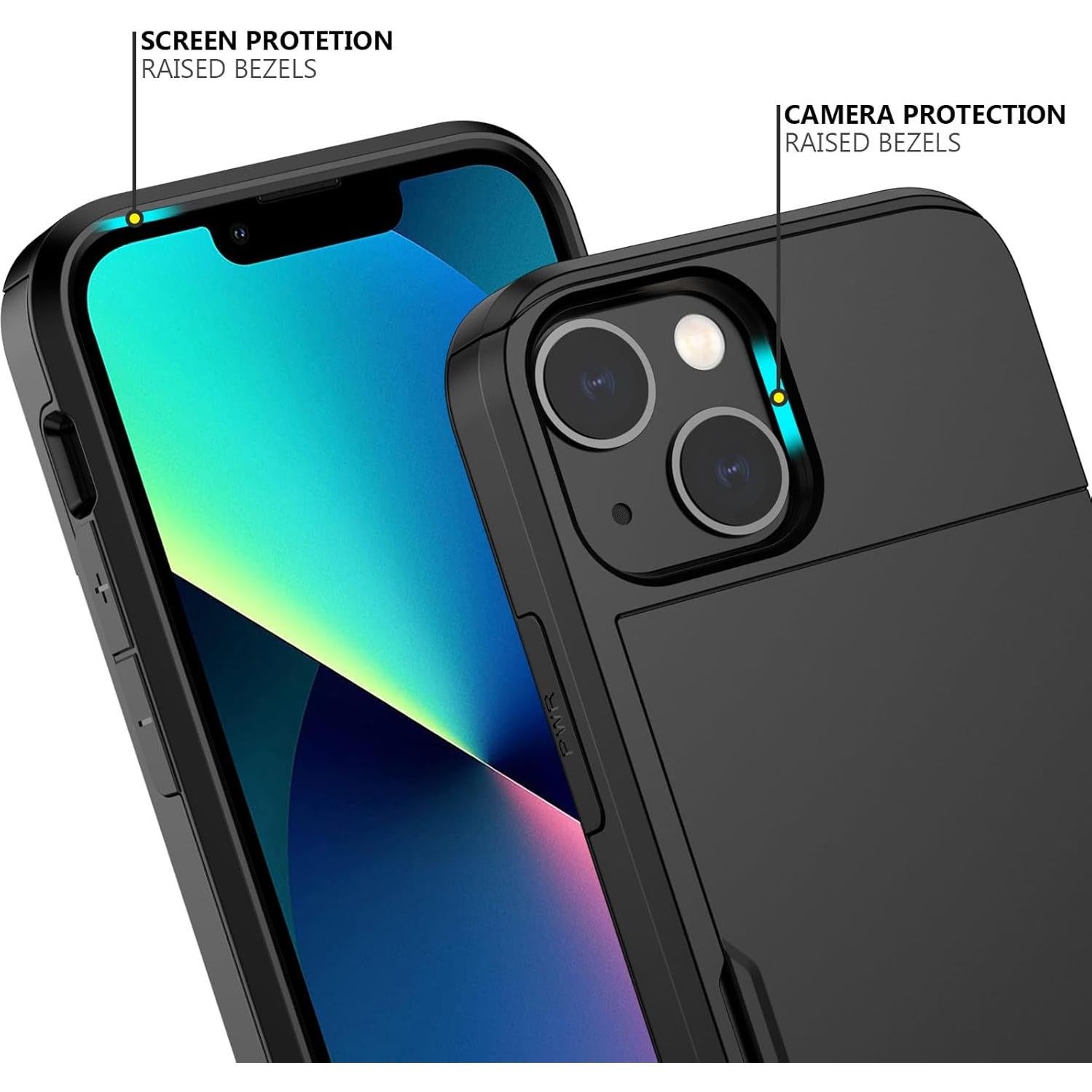 Funda Slim Nvollnoe para iPhone 13 Mini con Soporte para Tarjetas