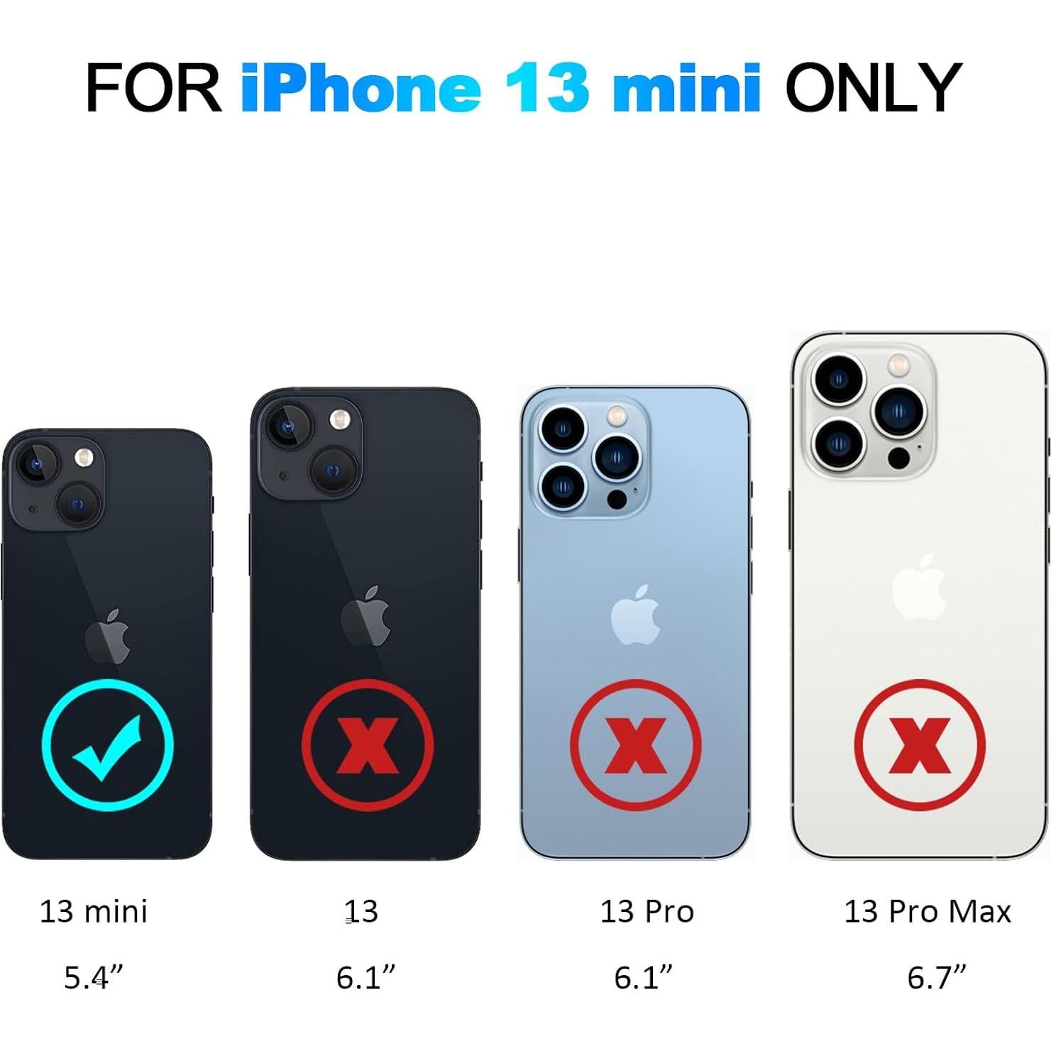 Funda Slim Nvollnoe para iPhone 13 Mini con Soporte para Tarjetas