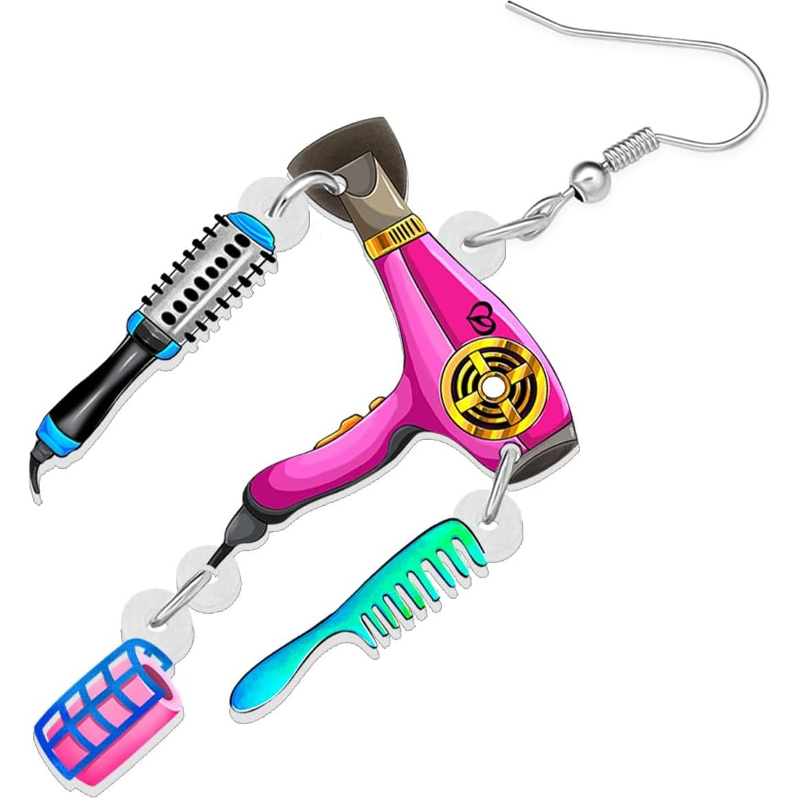 Pendientes de Acrílico TIZURO Joyería Maquillaje Rosa