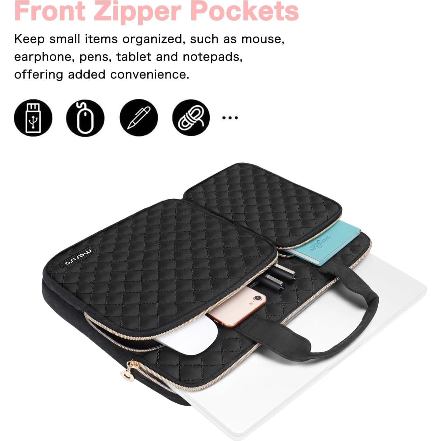 Funda Protectora para Laptop 13" MOSISO Negra Acolchada