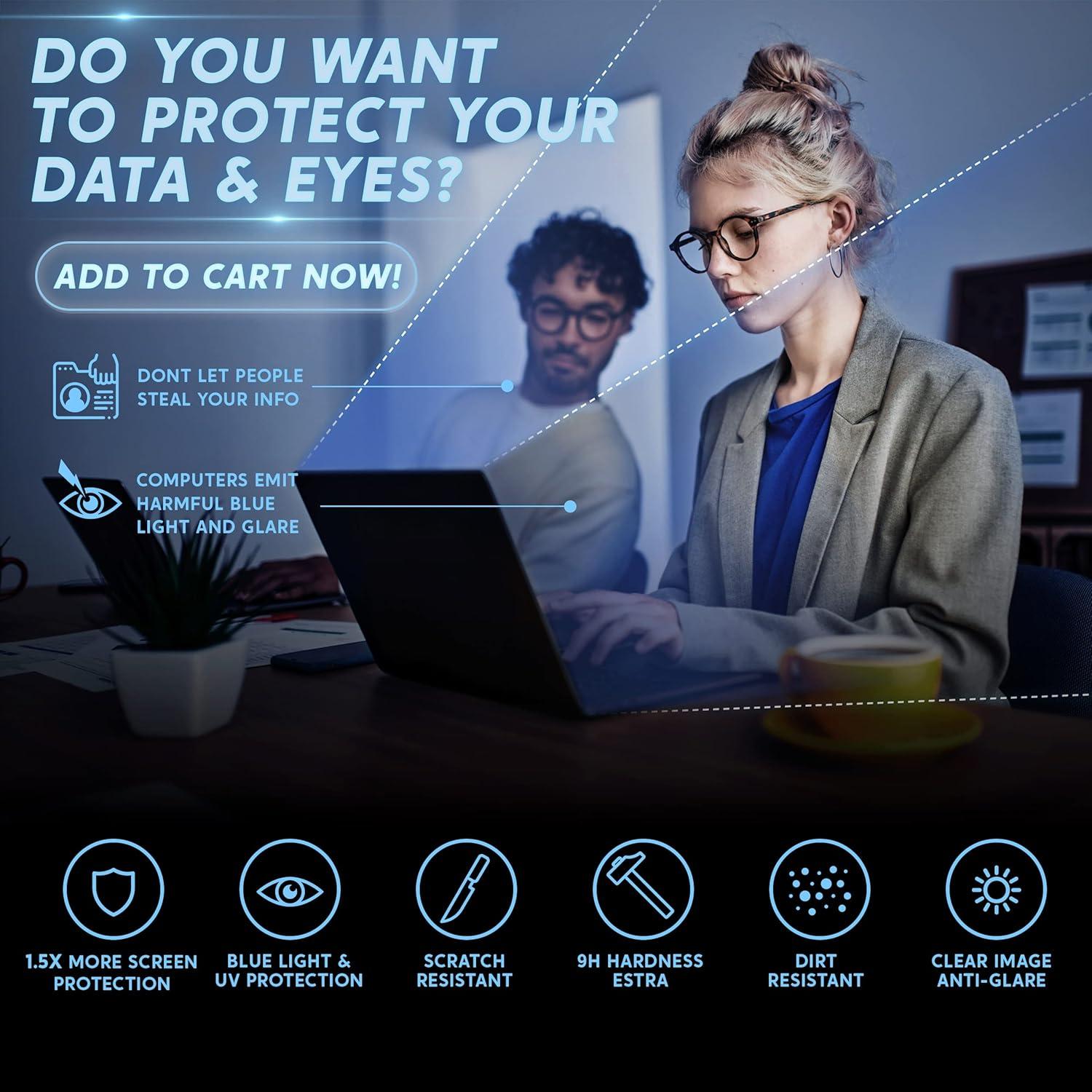 Filtro de Privacidad Akamai 13.3" Antirreflejo y Luz Azul