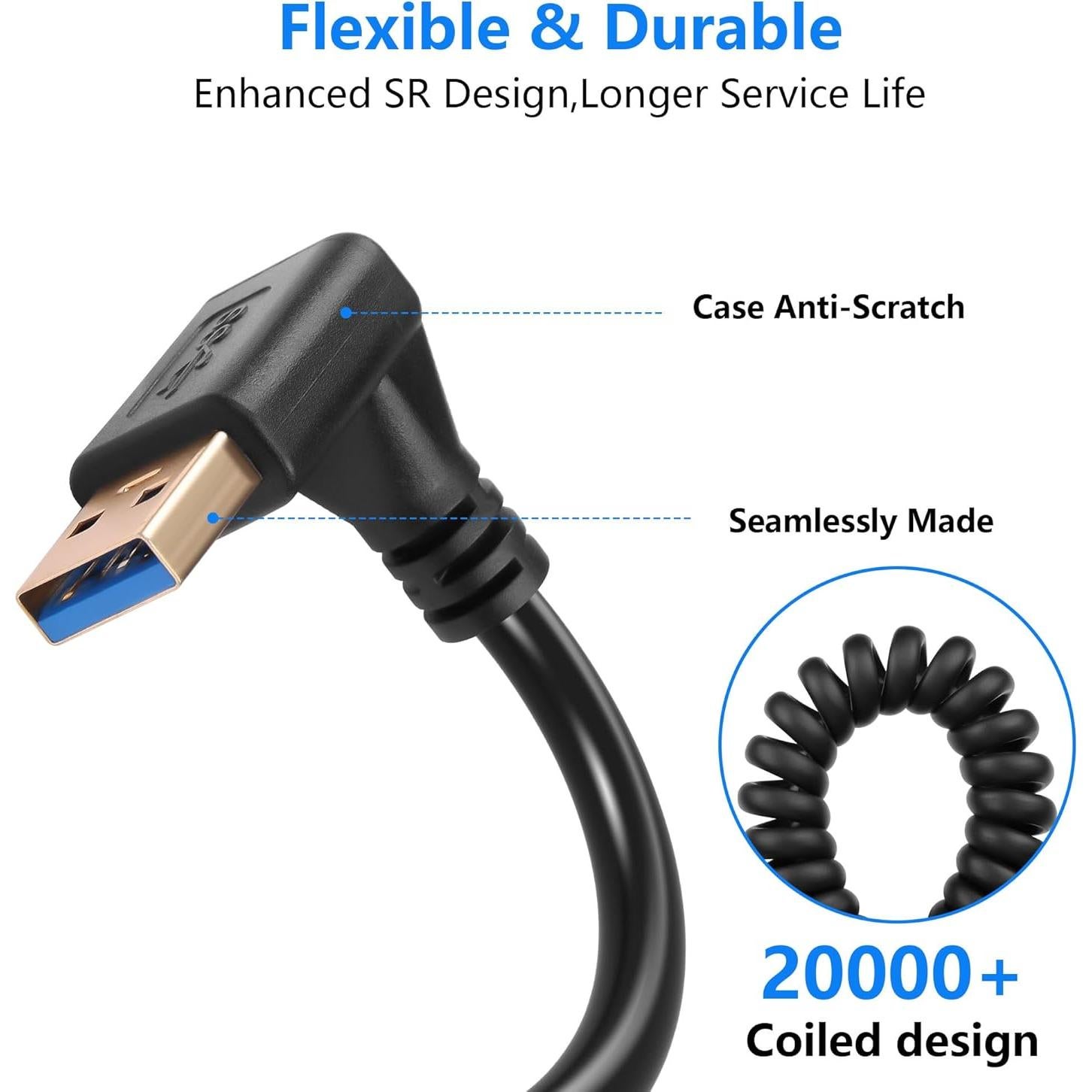 Cable de Extensión USB 3.0 CERRXIAN 1.2m Macho a Hembra