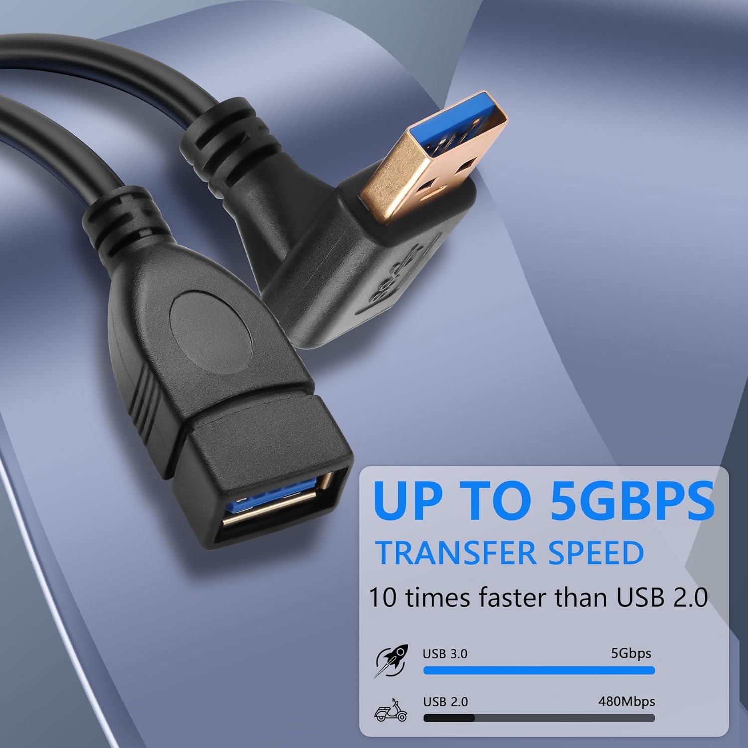 Cable de Extensión USB 3.0 CERRXIAN 1.2m Macho a Hembra