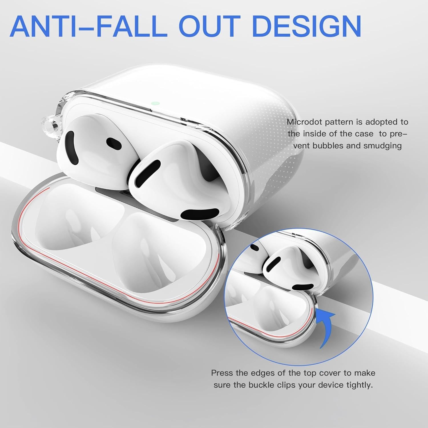 Funda Transparente Anti-Amarillenta VEIRRW para AirPods 4