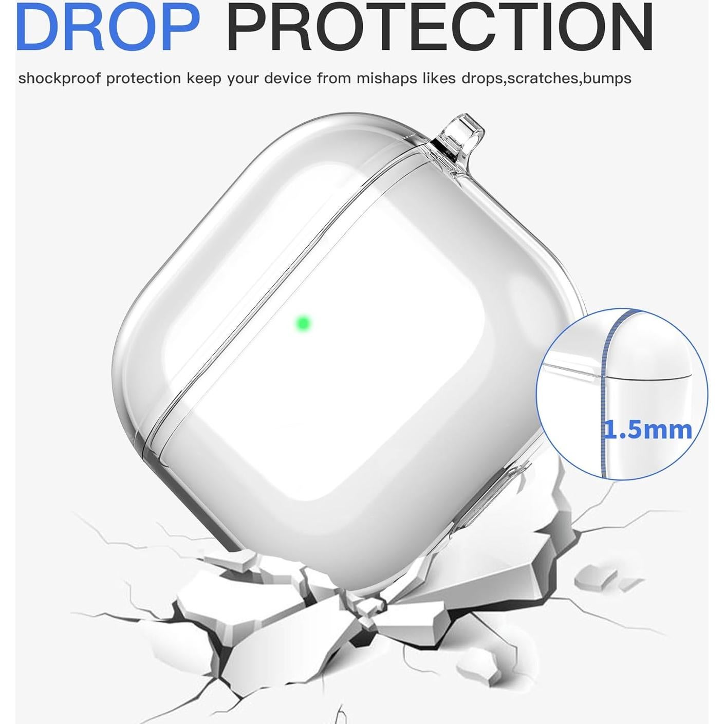 Funda Transparente Anti-Amarillenta VEIRRW para AirPods 4