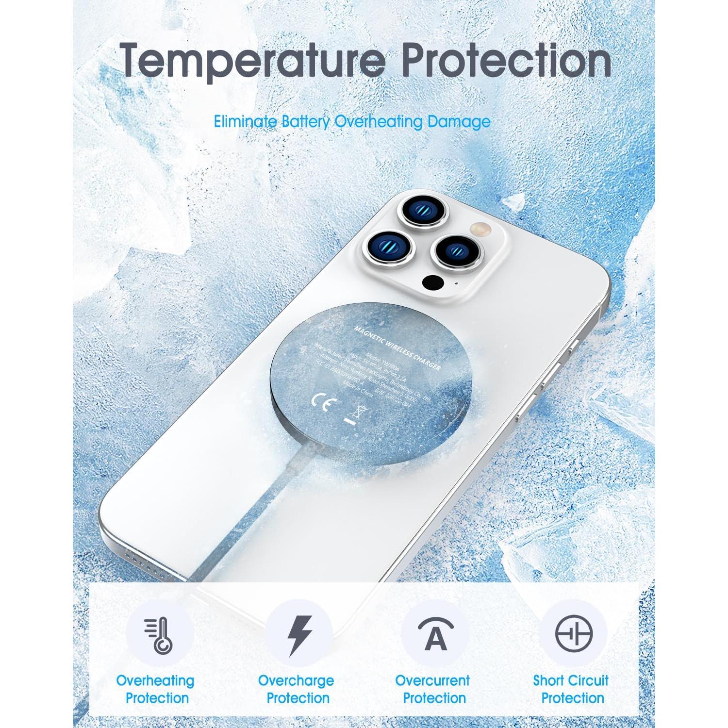 Cargador Mag-Safe Inalámbrico 15W WRVVR para iPhone 16-12