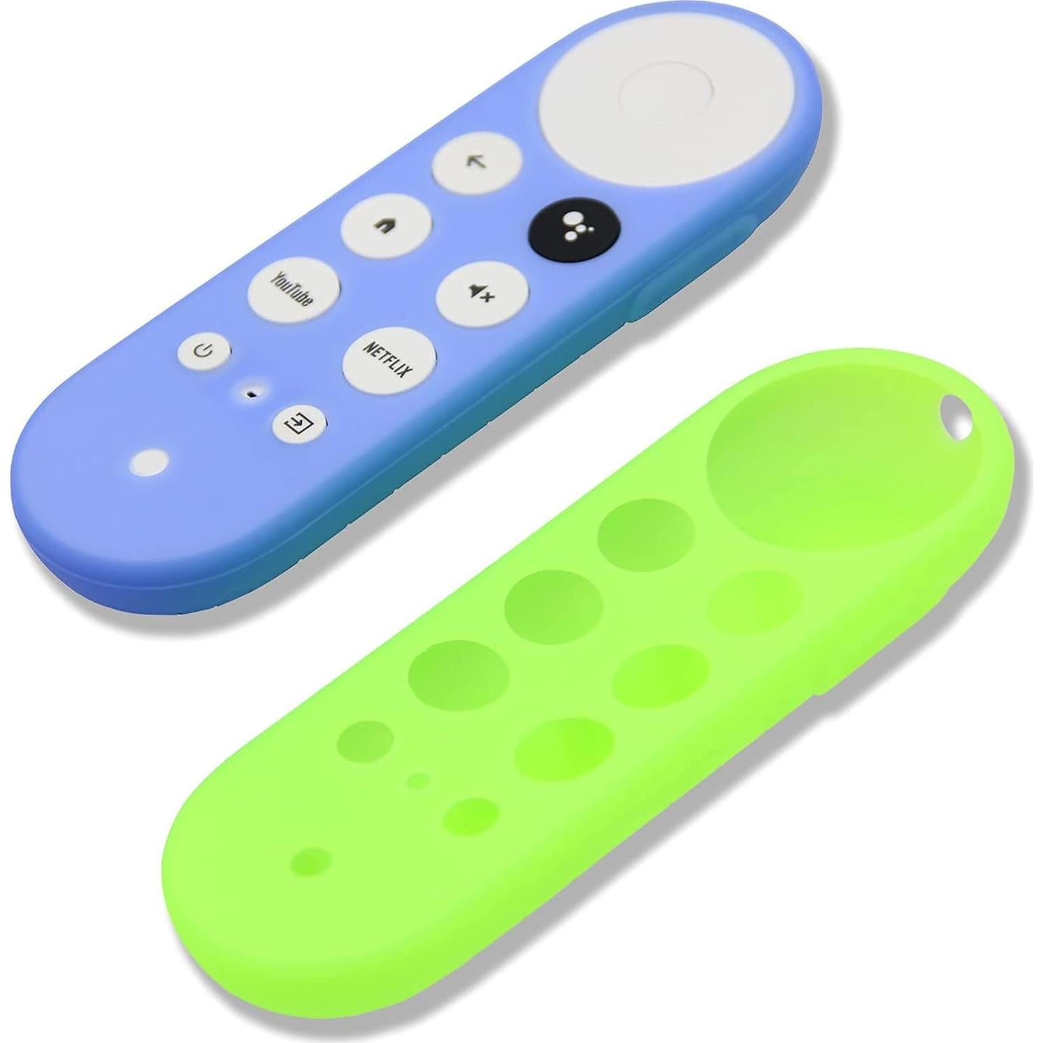 Funda Remota Antideslizante Pinowu para Chromecast 2020 Verde y Azul