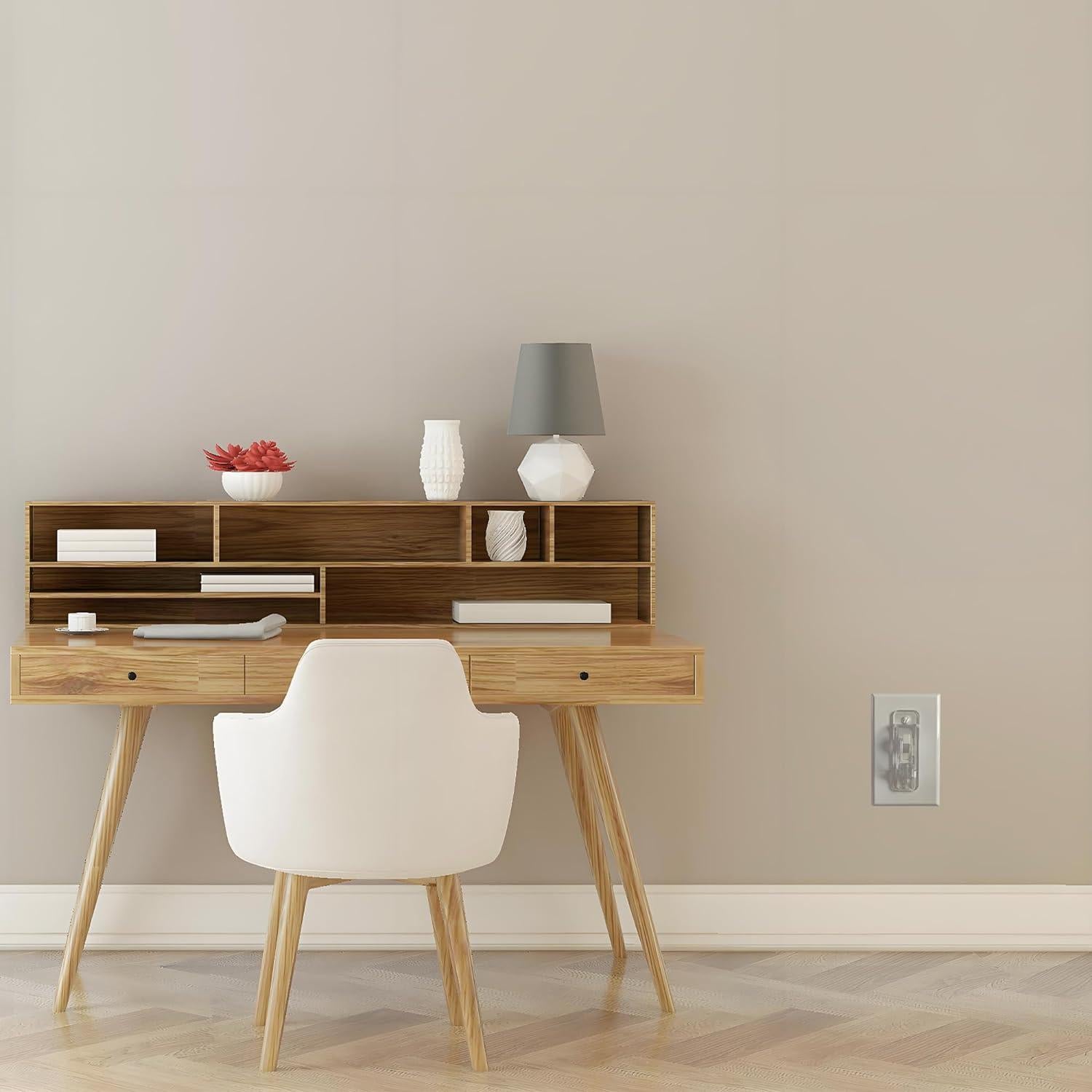 Cubierta de Interruptor de Luz LRANFOW 2 Piezas Blanca