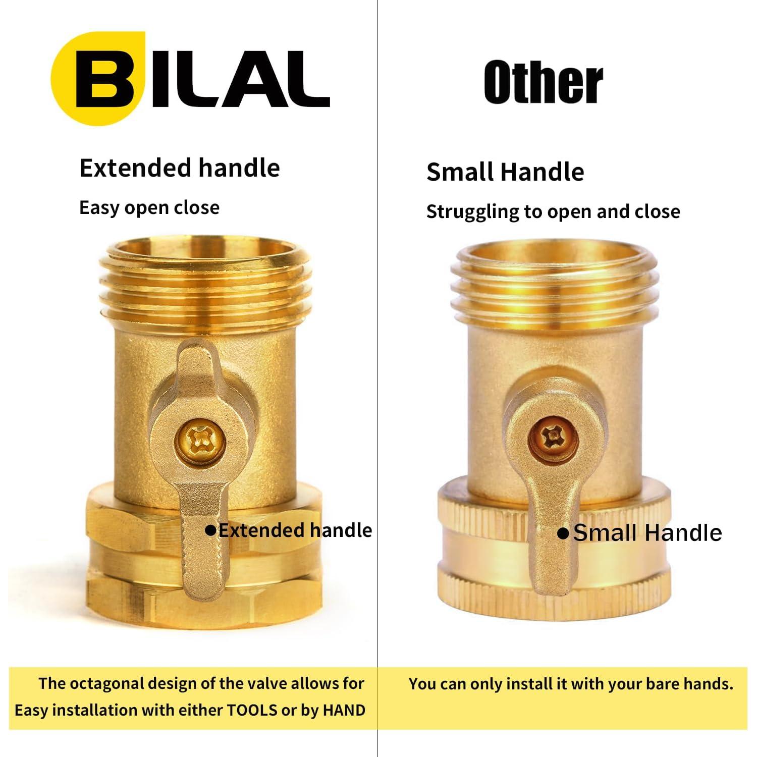 Paquete de 2 Válvulas de Cierre BILAL para Manguera 3/4"