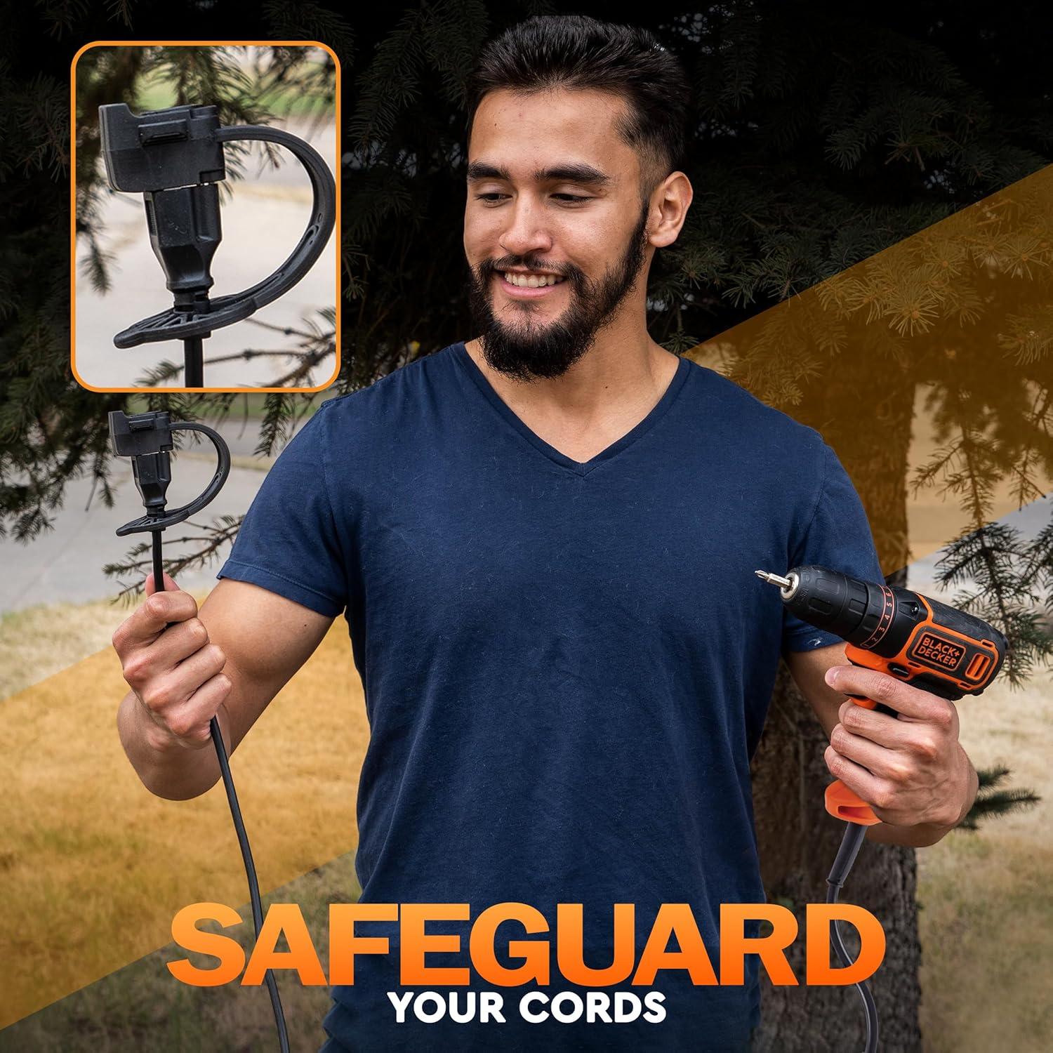 Cubierta Protectora de Enchufe Exterior Prong Shield Negro 2 Unidades