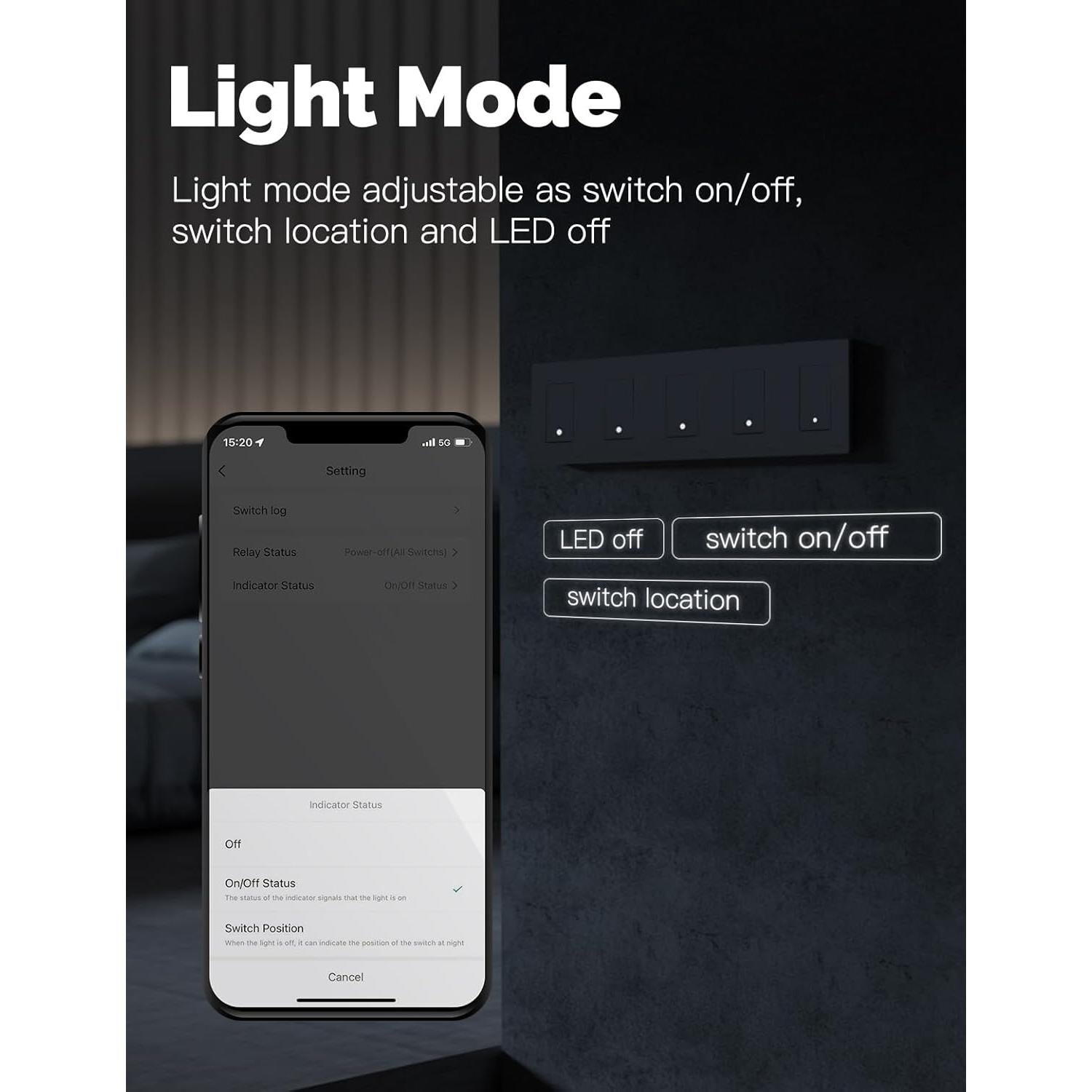 Interruptor de Luz Zigbee MOES 1 Gang Neutro Control Remoto