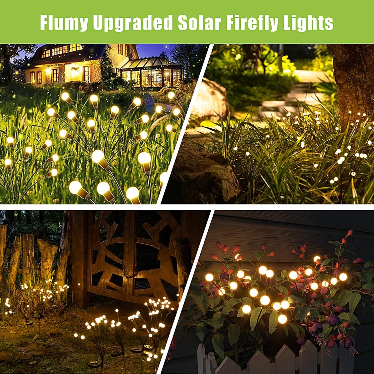 Luces Solares Flumy 2 Paquete para Jardín Impermeables
