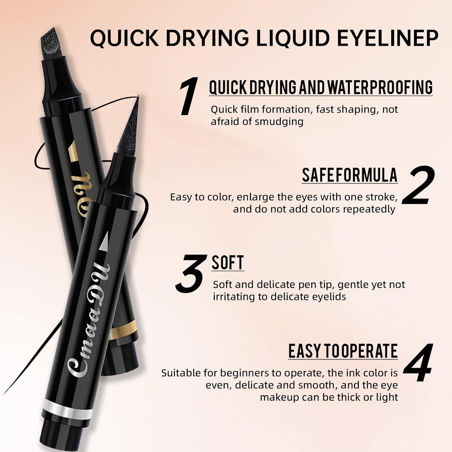 Conjunto de Delineador de Ojos Alado y Removedor de Maquillaje