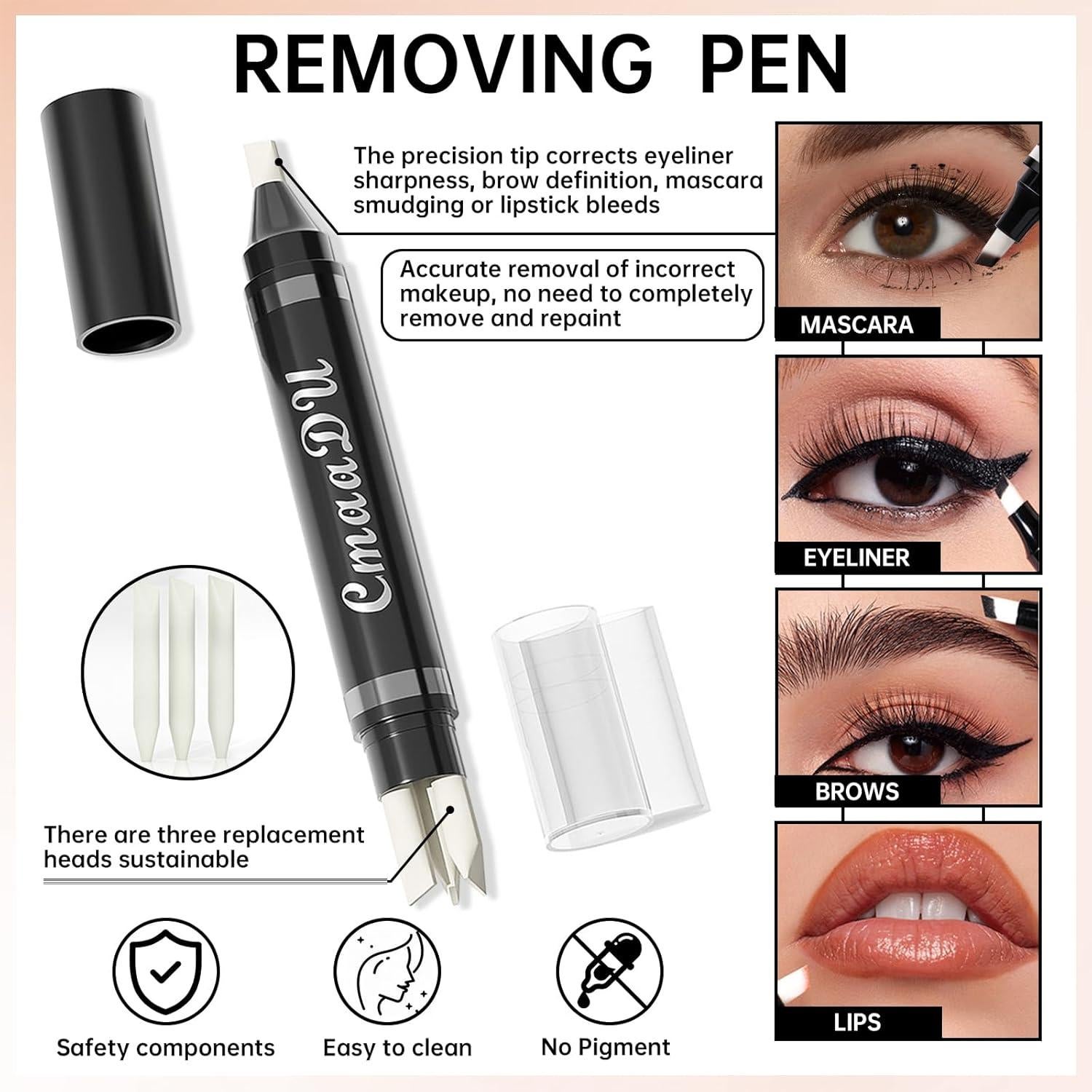 Conjunto de Delineador de Ojos Alado y Removedor de Maquillaje