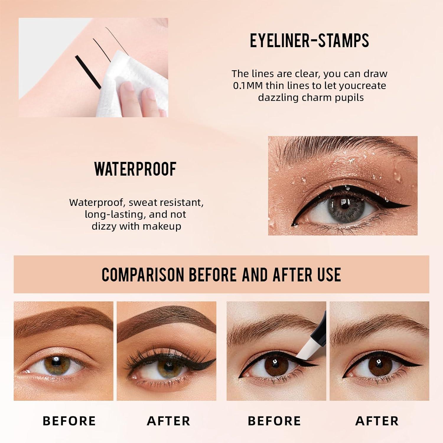 Conjunto de Delineador de Ojos Alado y Removedor de Maquillaje