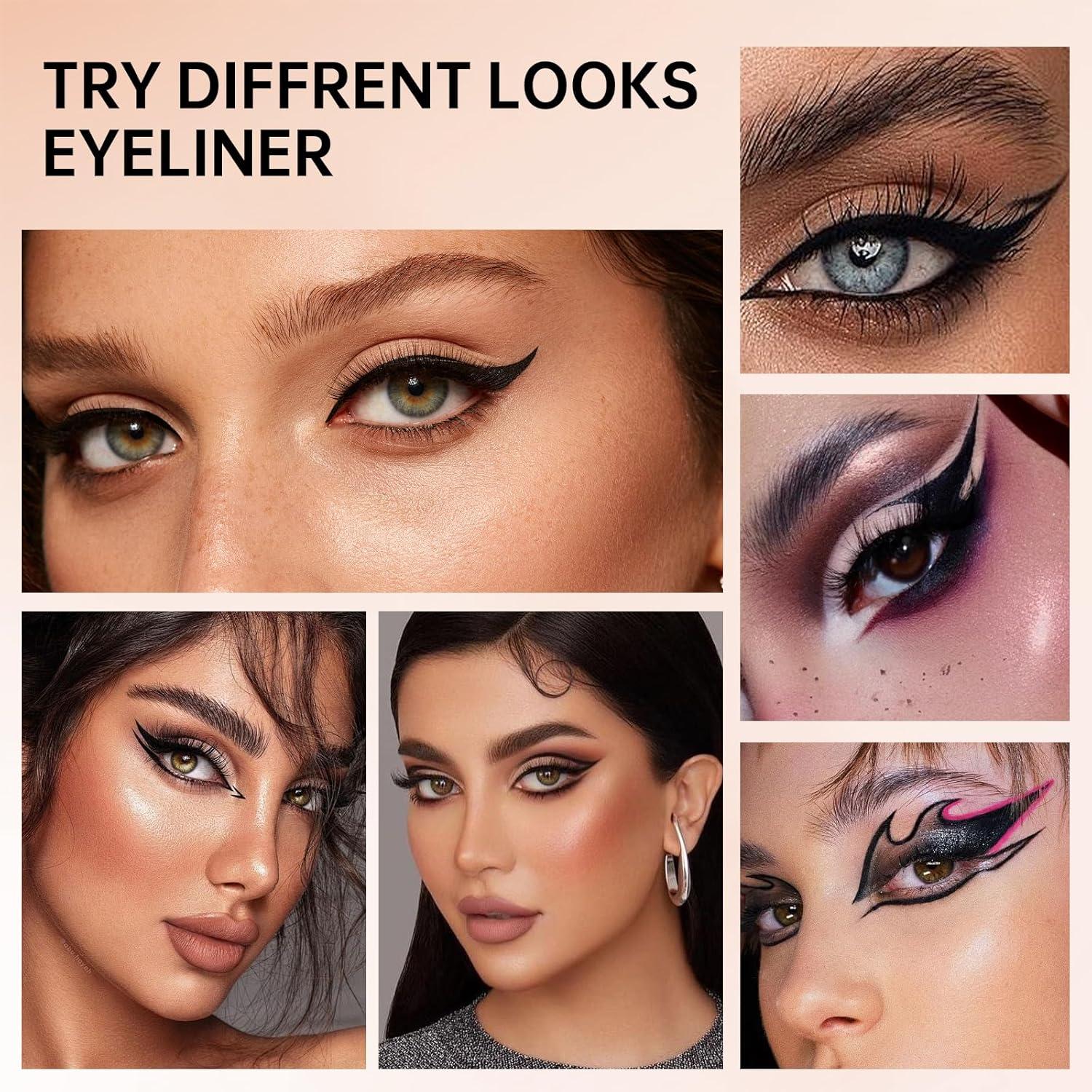 Conjunto de Delineador de Ojos Alado y Removedor de Maquillaje