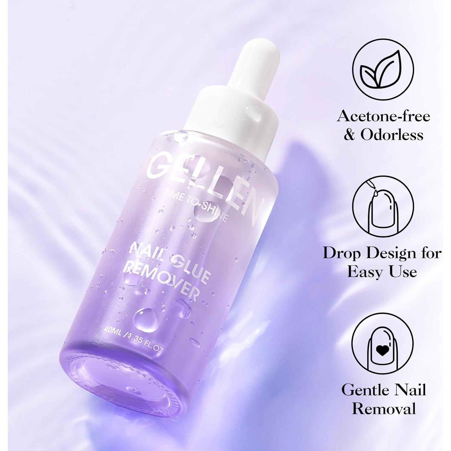 Removedor de Pegamento para Uñas Gellen 40ML Sin Acetona