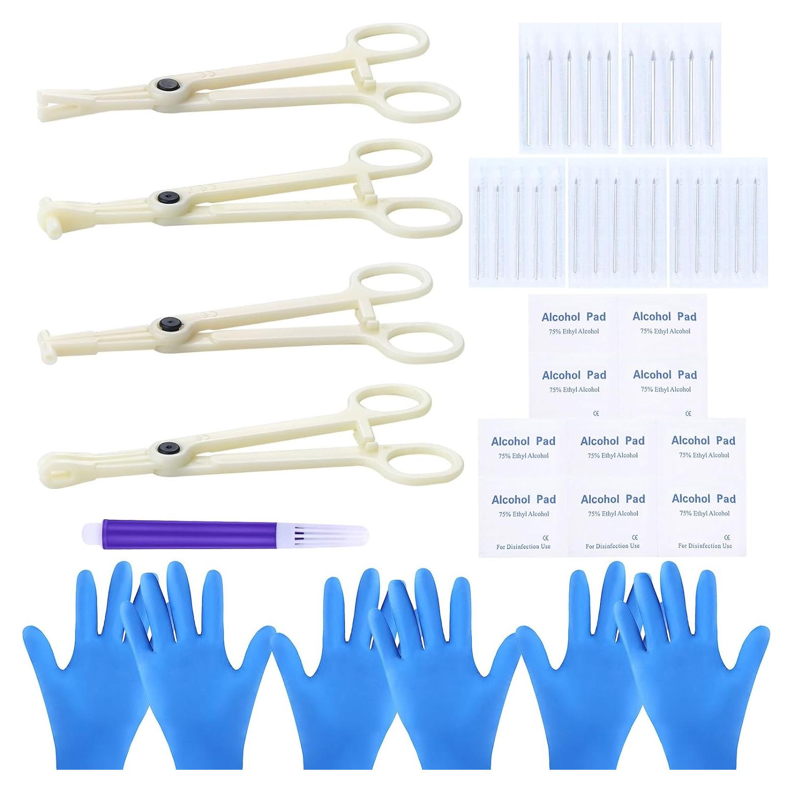 Kit de Piercing Corporal 46PCS BLZ Acero Inoxidable Hipoalergénico