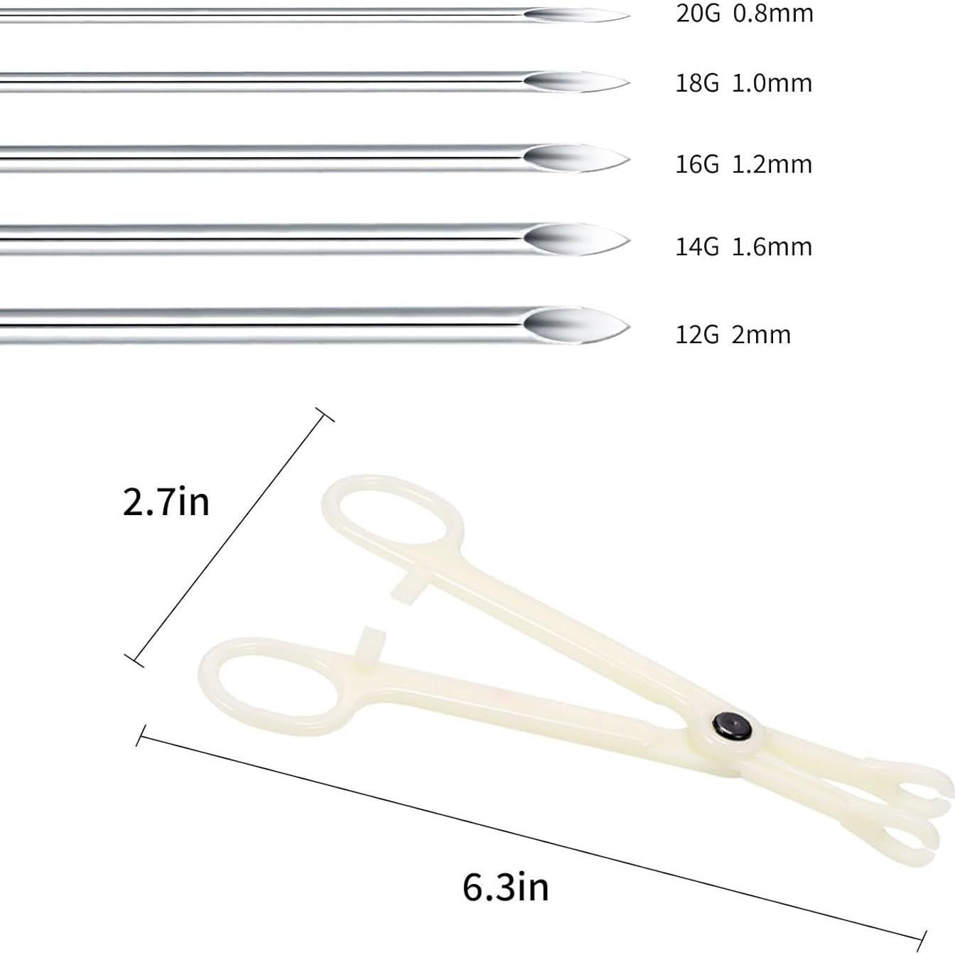 Kit de Piercing Corporal 46PCS BLZ Acero Inoxidable Hipoalergénico