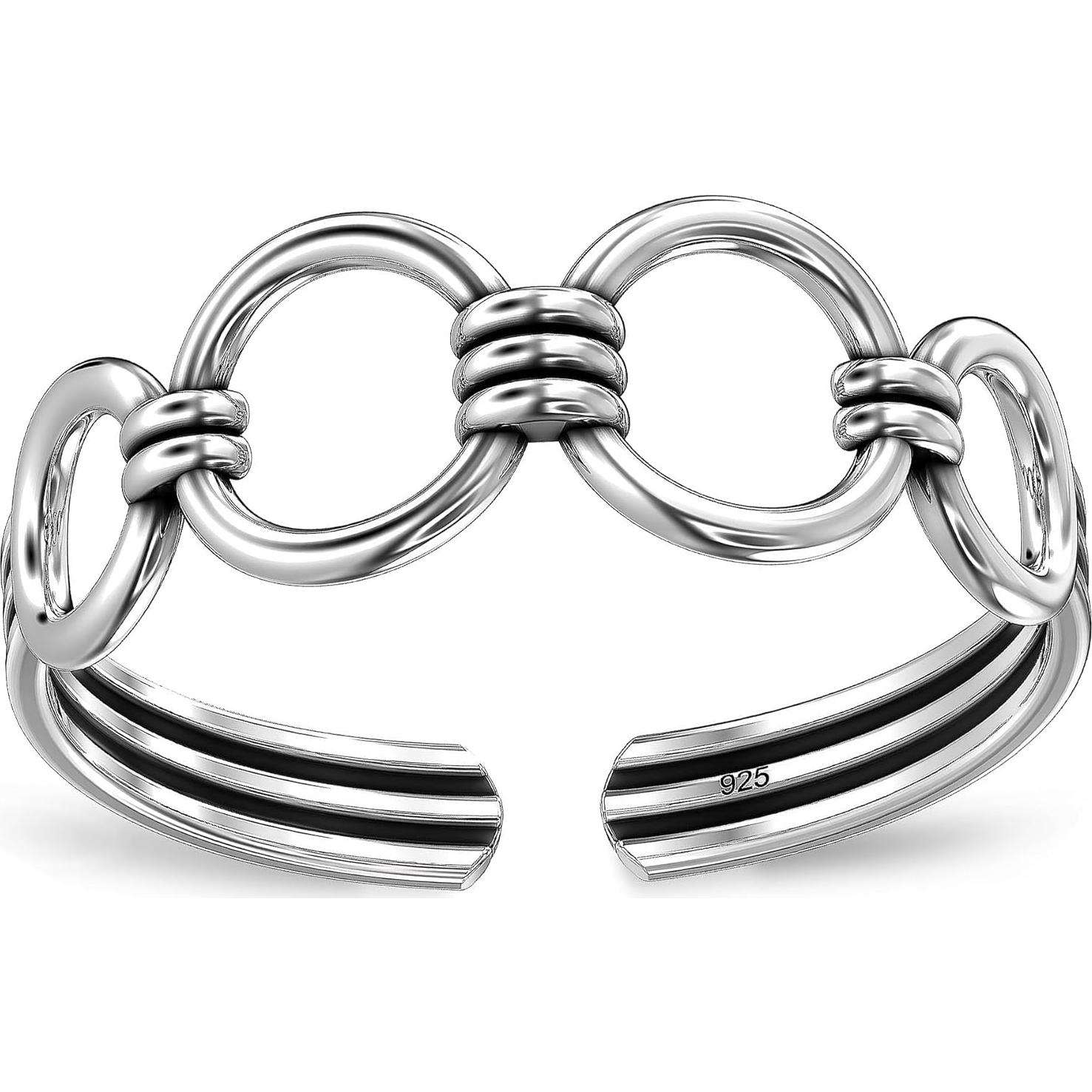 Anillo de Dedo del Pie LeCalla de Plata Esterlina 925 Ajustable