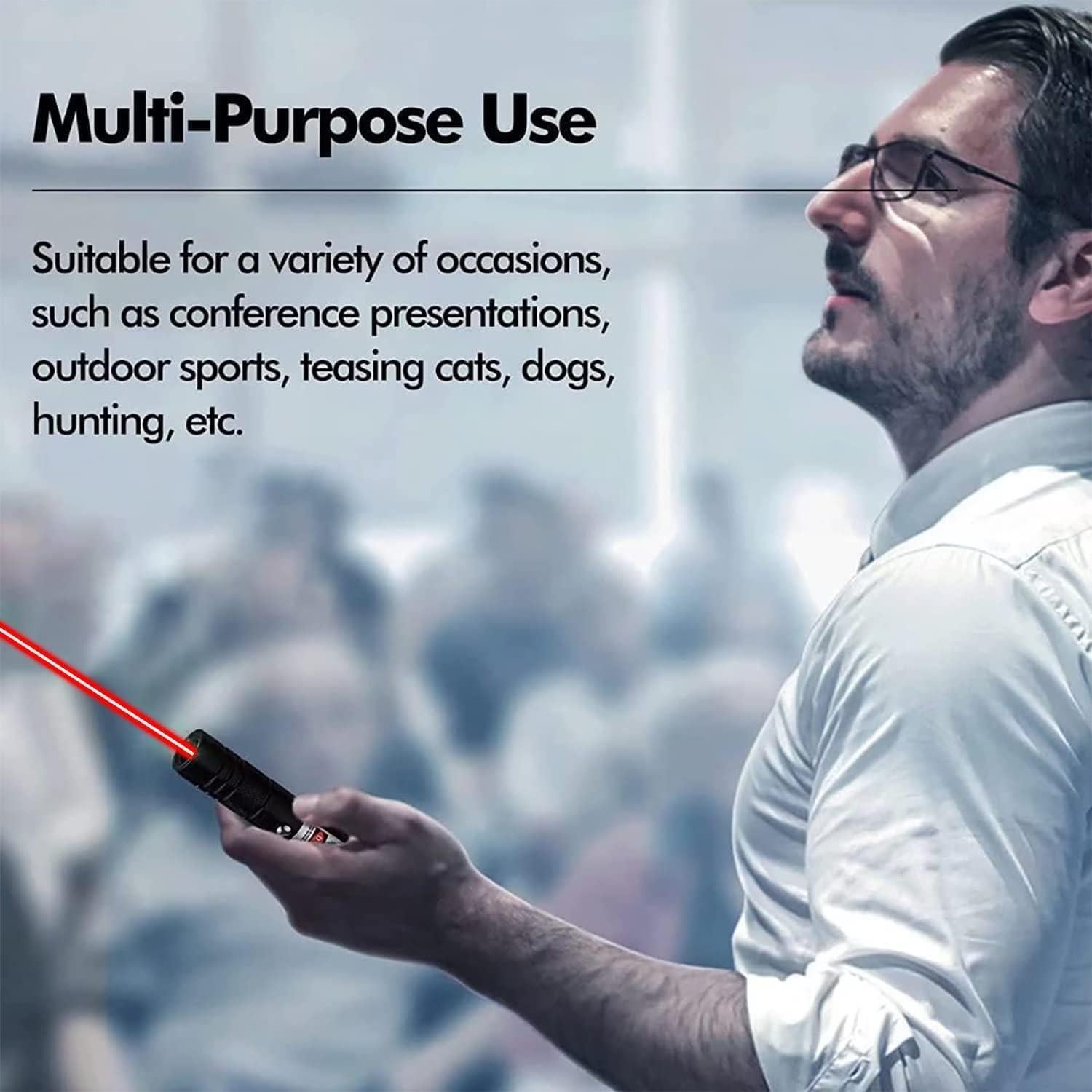 Puntero láser DOLOEDY ZK-9318 rojo recargable 2000m