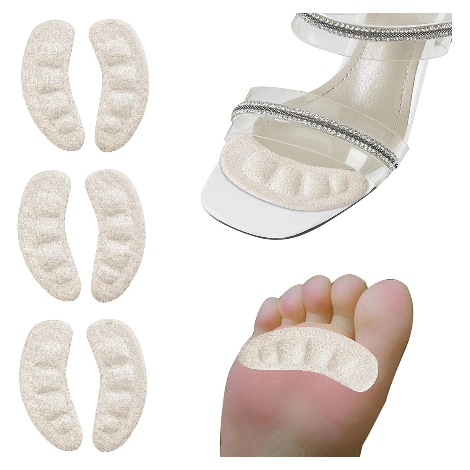 Almohadillas Metatarsales GQTJP Beige - 3 Pares Antideslizantes